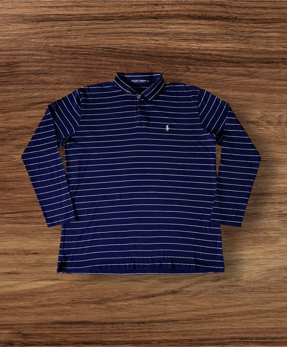 Japanese Brand × Polo Ralph Lauren × Ralph Lauren Ralph Lauren Polo Golf Striped Long Sleeve Polo Size US M / EU 48-50 / 2 - 1 Thumbnail