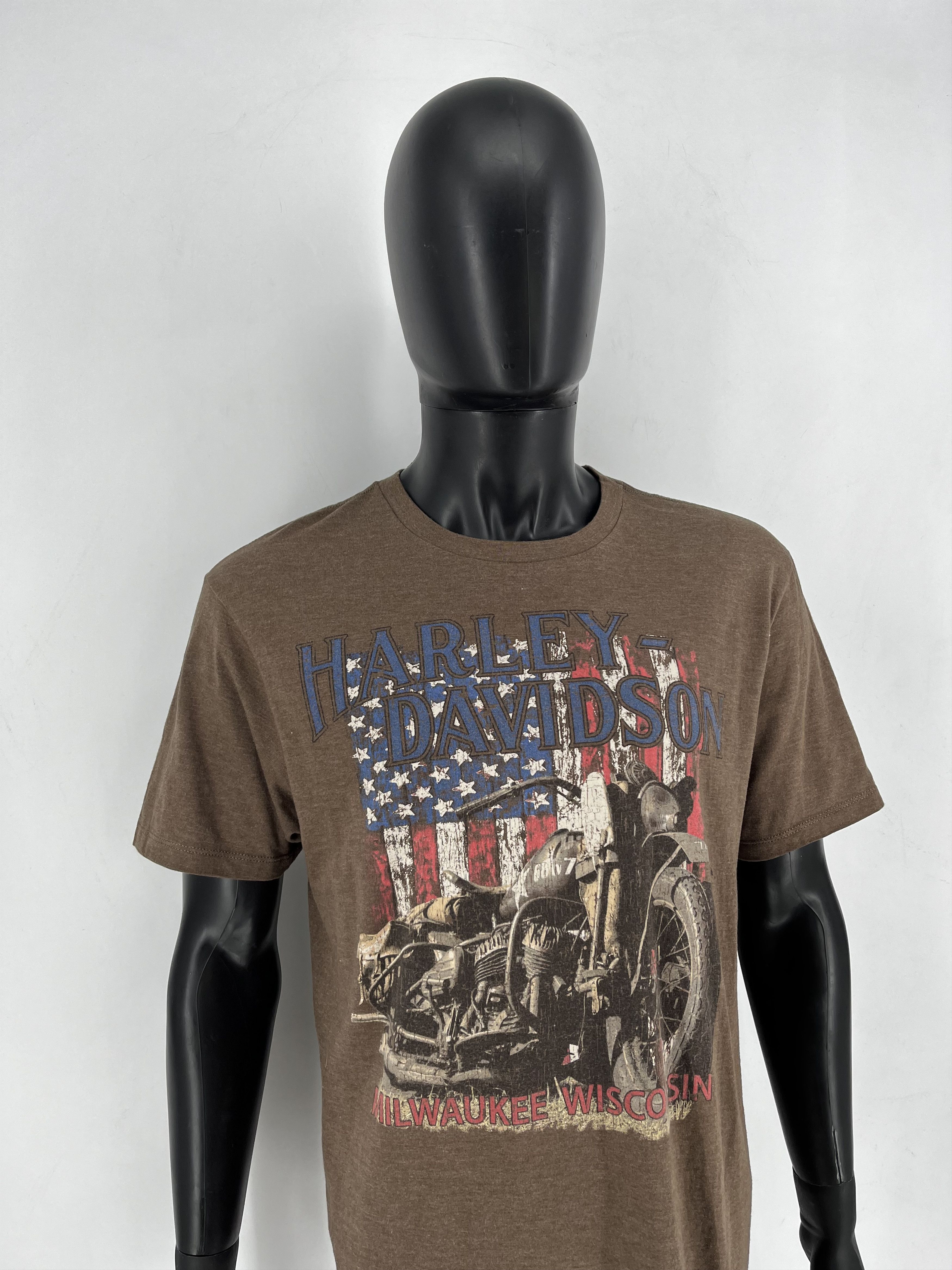 Harley Davidson Harley Davidson Museum Mens Flag T-Shirt Size L Milwaukee Size US L / EU 52-54 / 3 - 3 Thumbnail