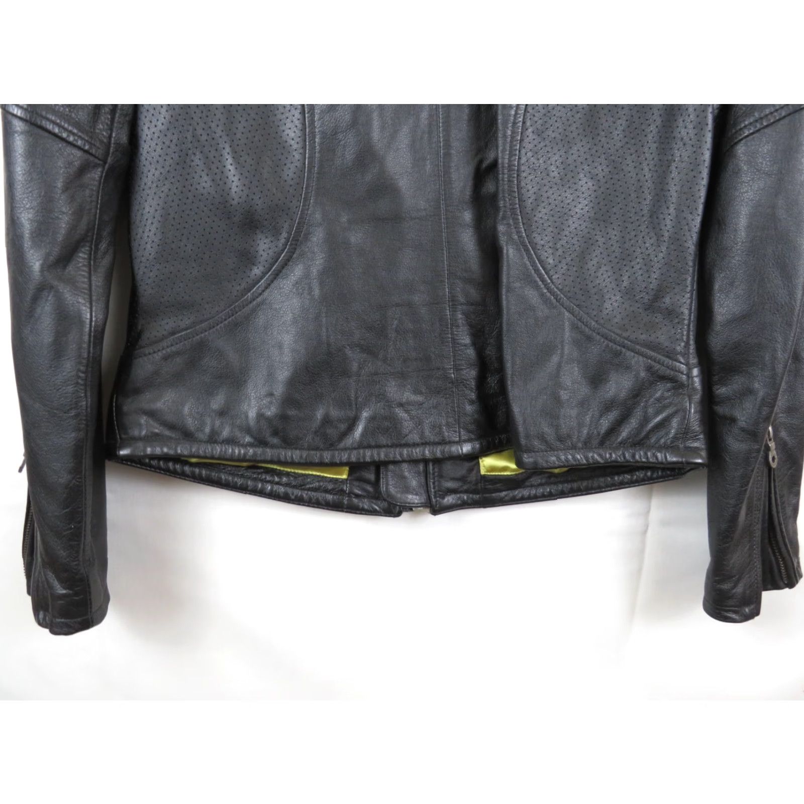 Harley Davidson VINTAGE Harley-Davidson Motorcycle Jacket Black Leather Sz M Mens Regular Zip Belted USA Size US M / EU 48-50 / 2 - 7 Thumbnail