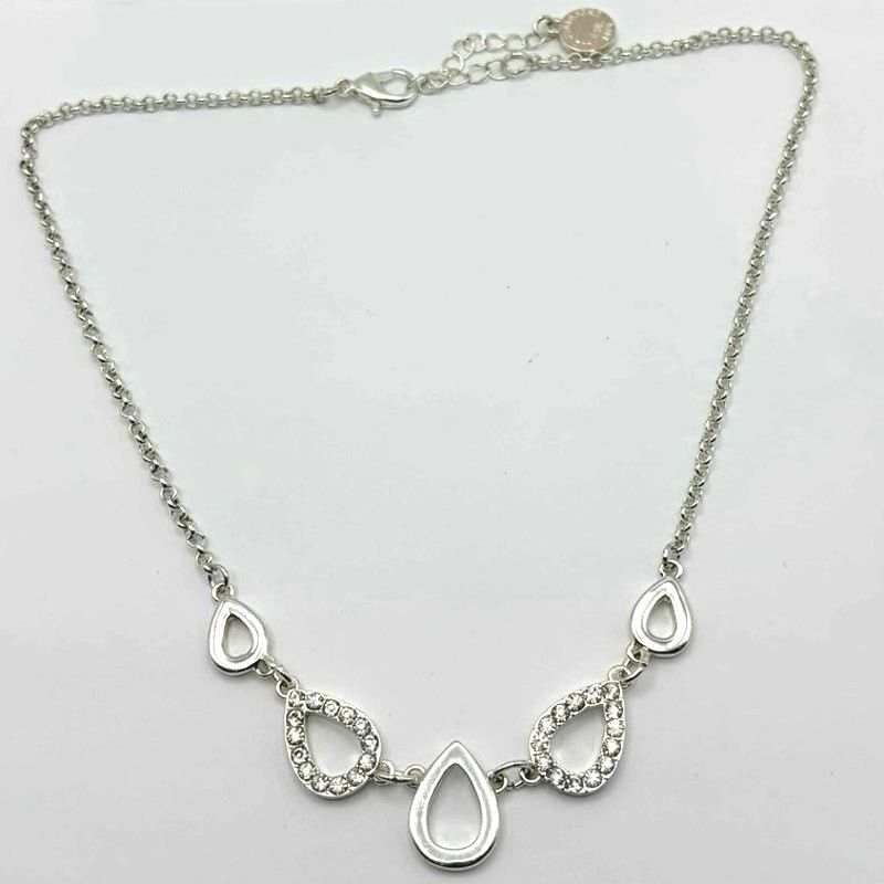Other Silver Crystal Drop Necklace Size ONE SIZE - 1 Thumbnail
