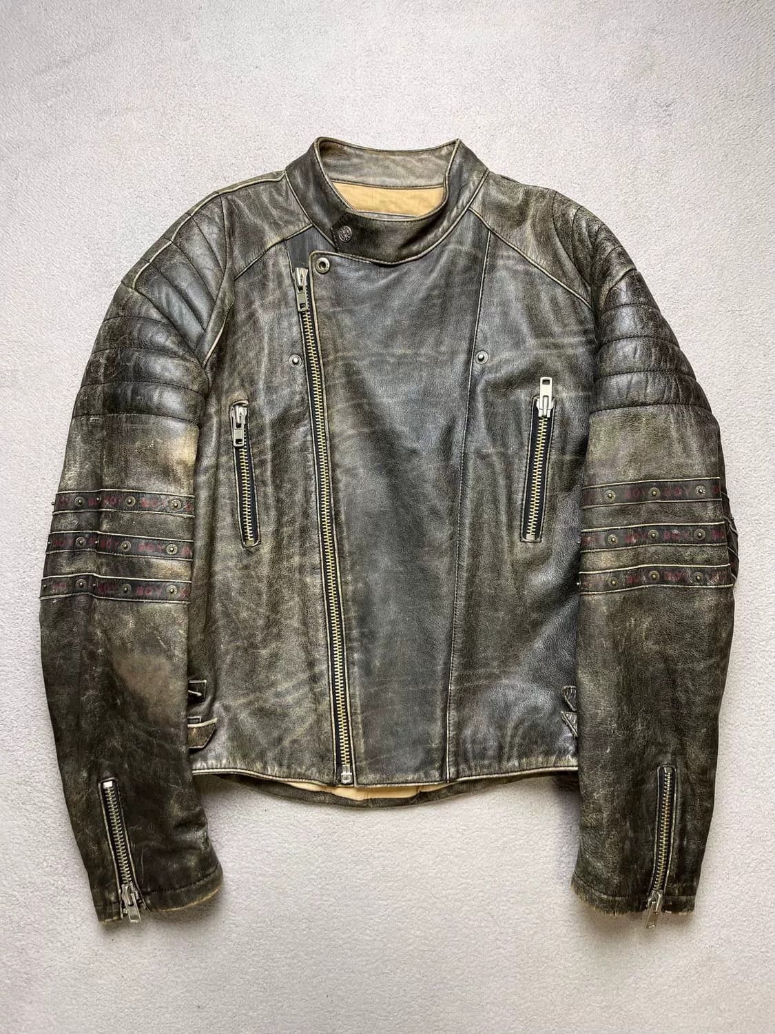 Vintage Vintage Distressed Leather Jacket Size US M / EU 48-50 / 2 - 1 Thumbnail