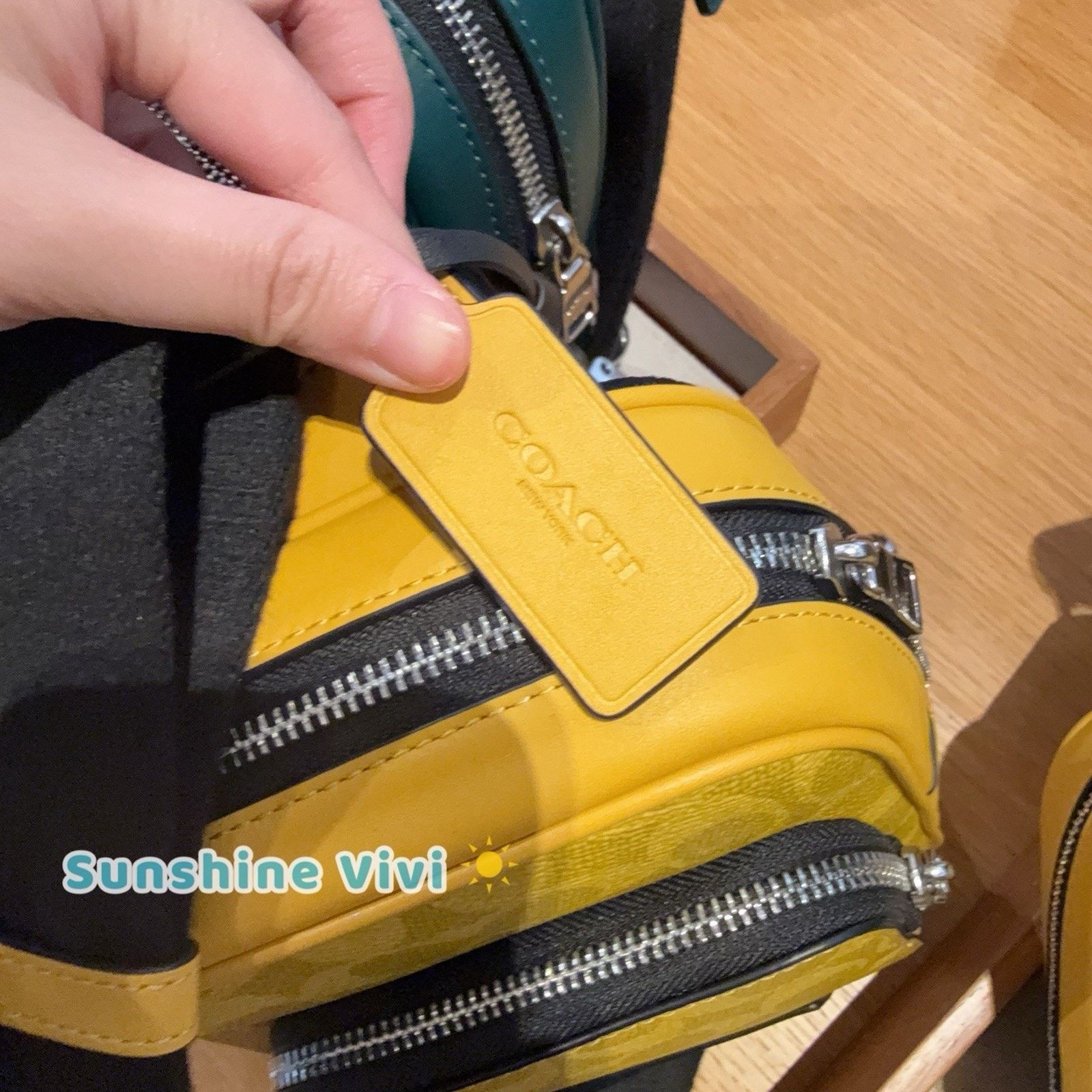 Coach NWT Coach men Racer Sling Pack Charms CEB27 Silver CANARY Size ONE SIZE - 4 Thumbnail