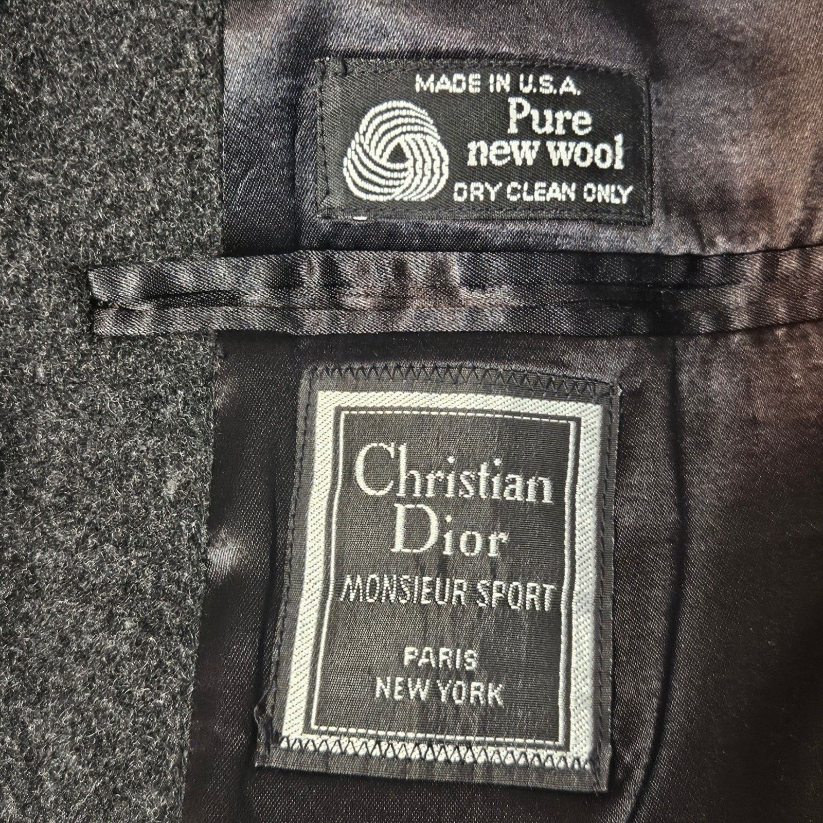 Christian Dior Monsieur VTG Christian Dior Monsieur Gray 46 WOOL Overcoat Men Coat Size US S / EU 44-46 / 1 - 11 Thumbnail