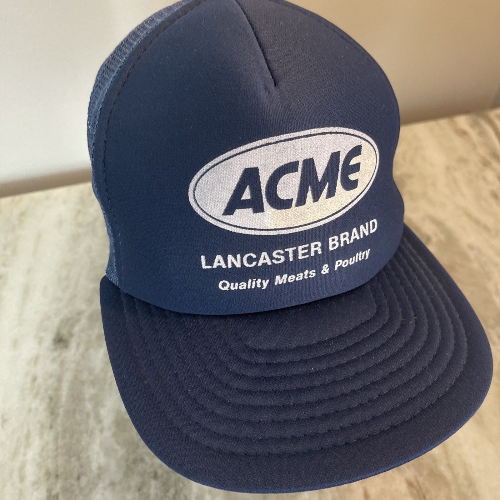 Vintage Vtg 1980’s Trucker Hat Snapback Cap ACME Lancaster Brand 8 Size ONE SIZE - 3 Thumbnail