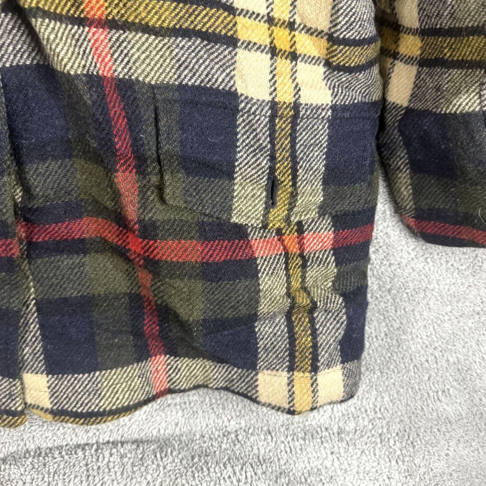 Ralph Lauren Ralph Lauren Jacket Womens Large Blue Plaid Wool Pea Coat Quilted Lined Pockets Size L / US 10 / IT 46 - 6 Thumbnail