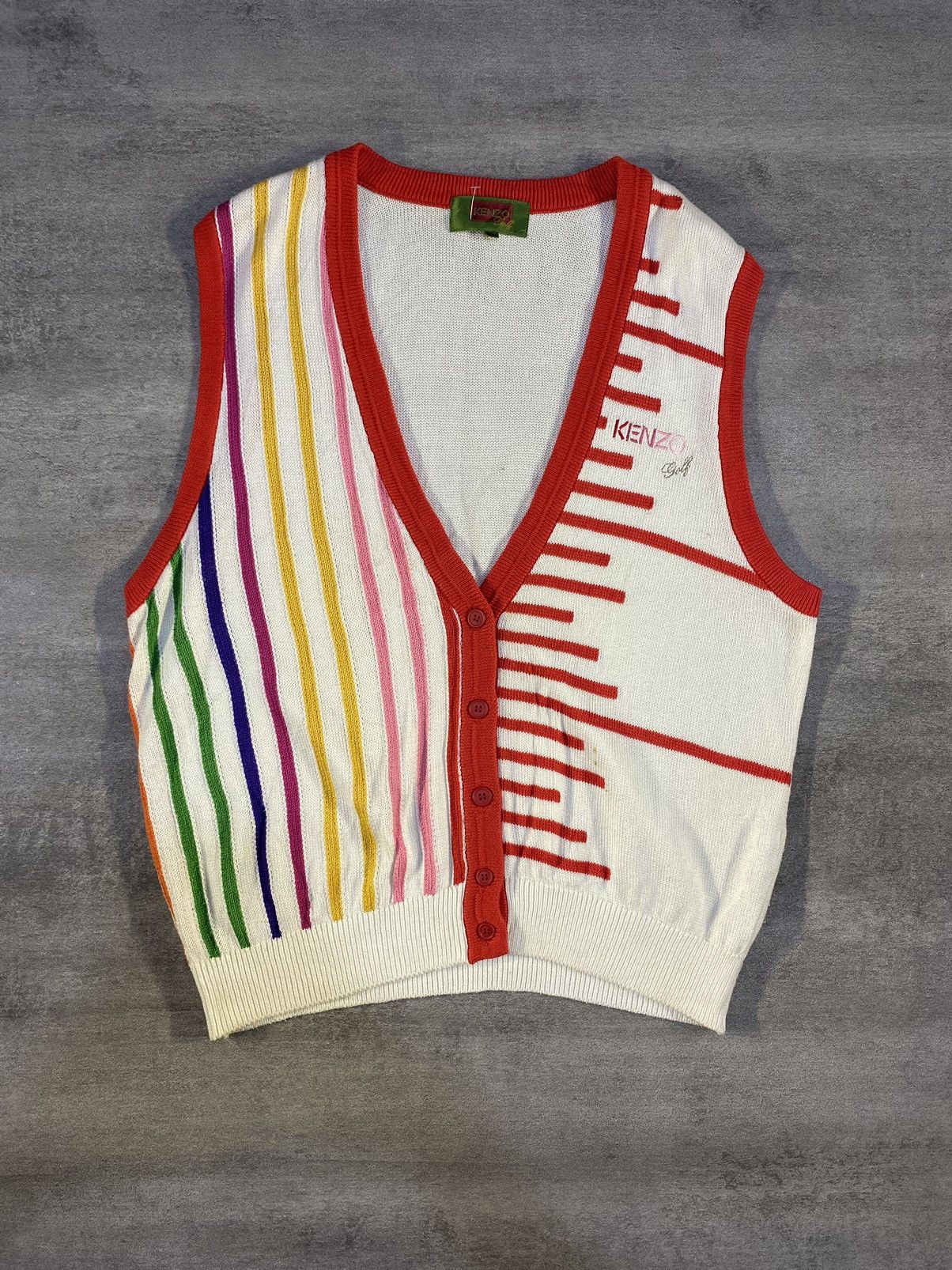 Japanese Brand × Kenzo × Vintage Vintage Kenzo Knit Vest Size XS / US 0-2 / IT 36-38 - 1 Thumbnail