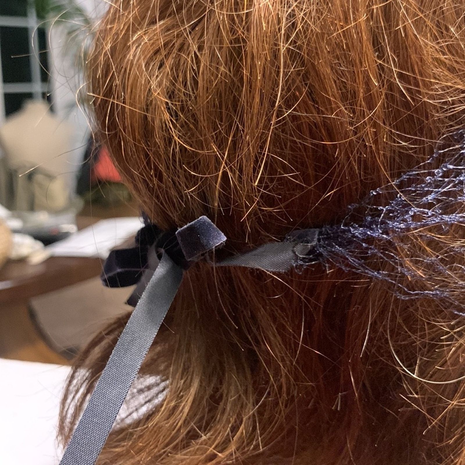 Vintage BNIB Netted birdcage veil tie-on,60's wedding cocktail pinup Size ONE SIZE - 4 Thumbnail