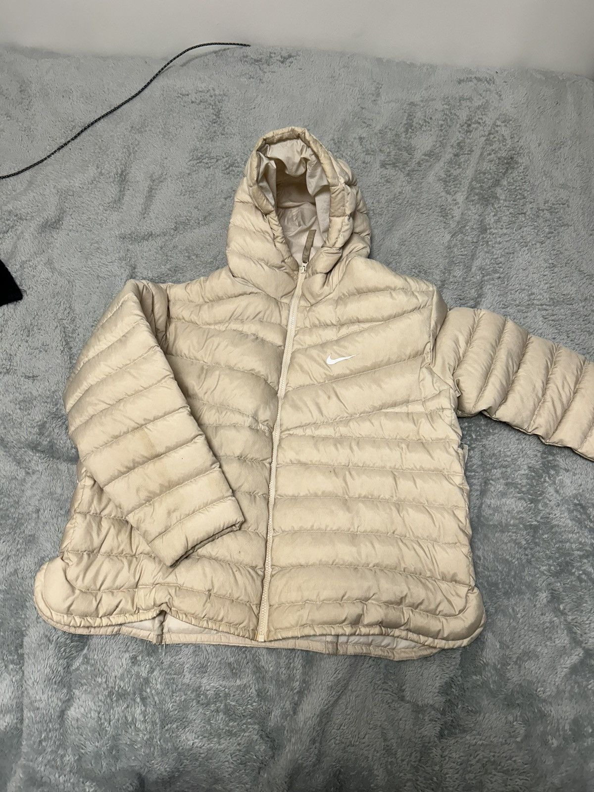 Nike Cream Nike Windbreaker Size US XL / EU 56 / 4 - 1 Thumbnail
