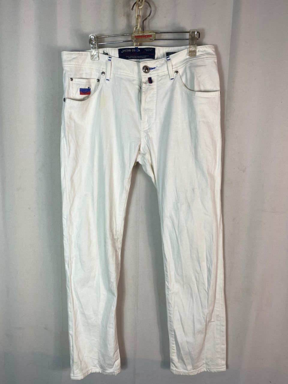Designer × Jacob Cohen Unisex🔥Jacob cohen handmade white denim pants Size US 34 / EU 50 - 2 Thumbnail