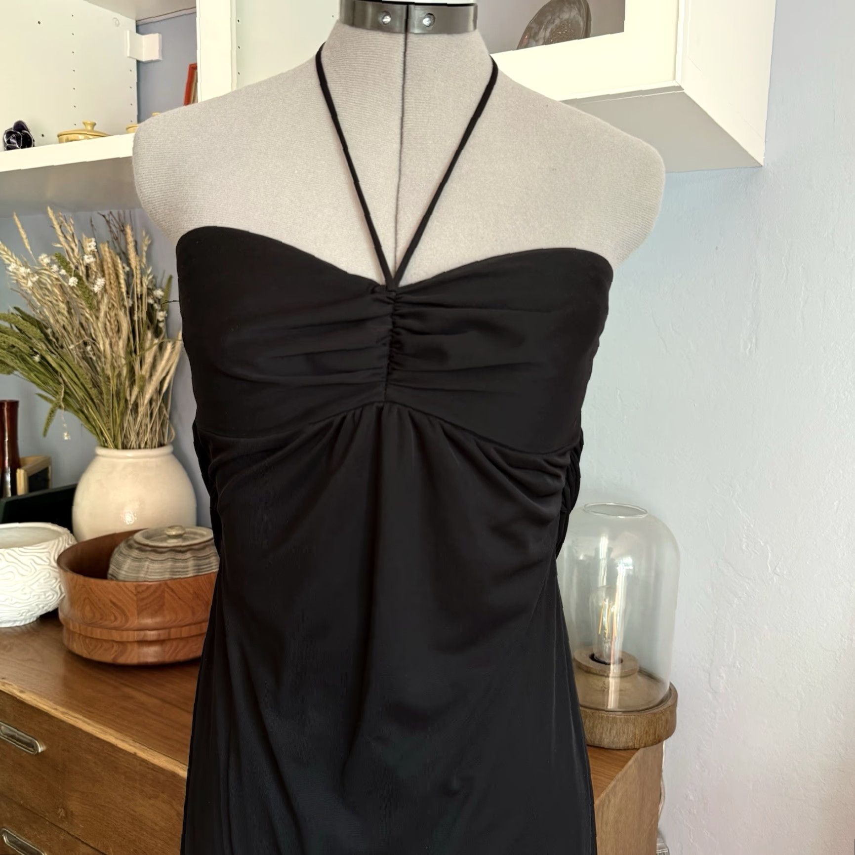 Vintage VINTAGE Rampage Maxi Dress Halter S Black Gothic 90s Y2K Formal Party/Cocktail Wedding Womens Gothic Dark Feminine S Size S / US 4 / IT 40 - 2 Thumbnail