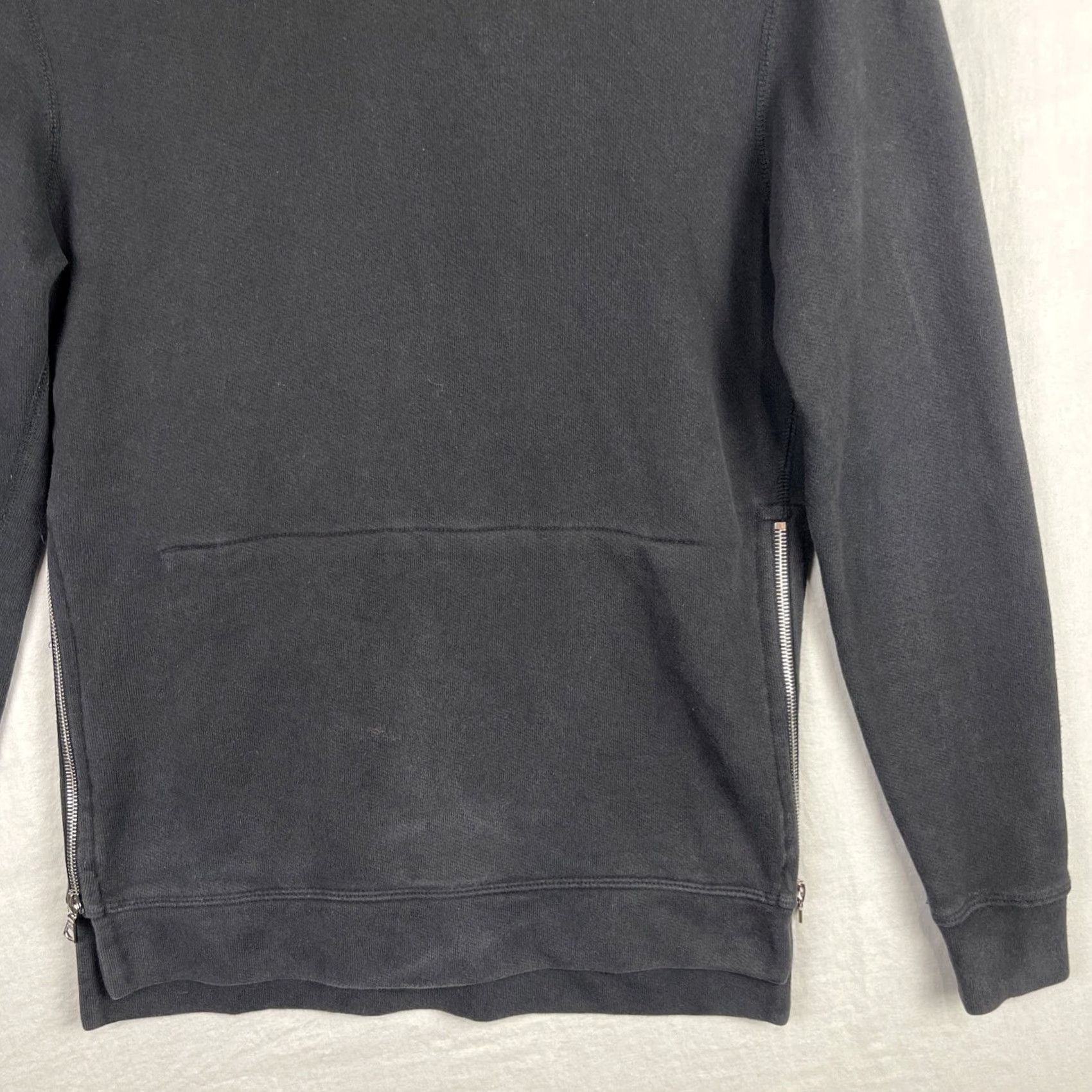 John Elliott John Elliott Hoodie Mens Small Black Side Zippers Sweatshirt Made In USA Size US S / EU 44-46 / 1 - 2 Thumbnail