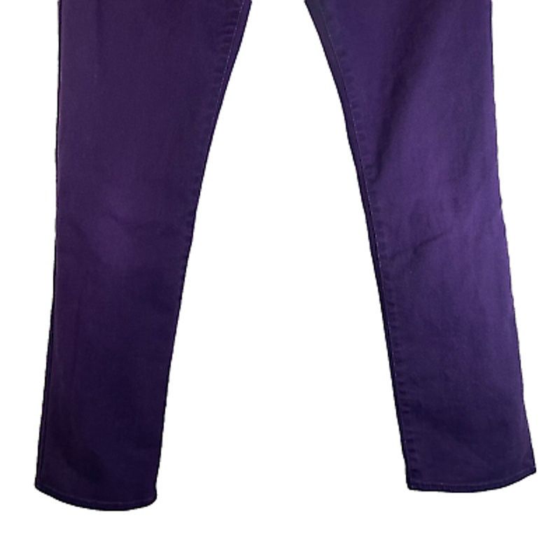 Vintage Delia | Y2K Straight Skinny Leg Purple Jeans | Size 3/4P Size 27" / US 4 / IT 40 - 7 Thumbnail