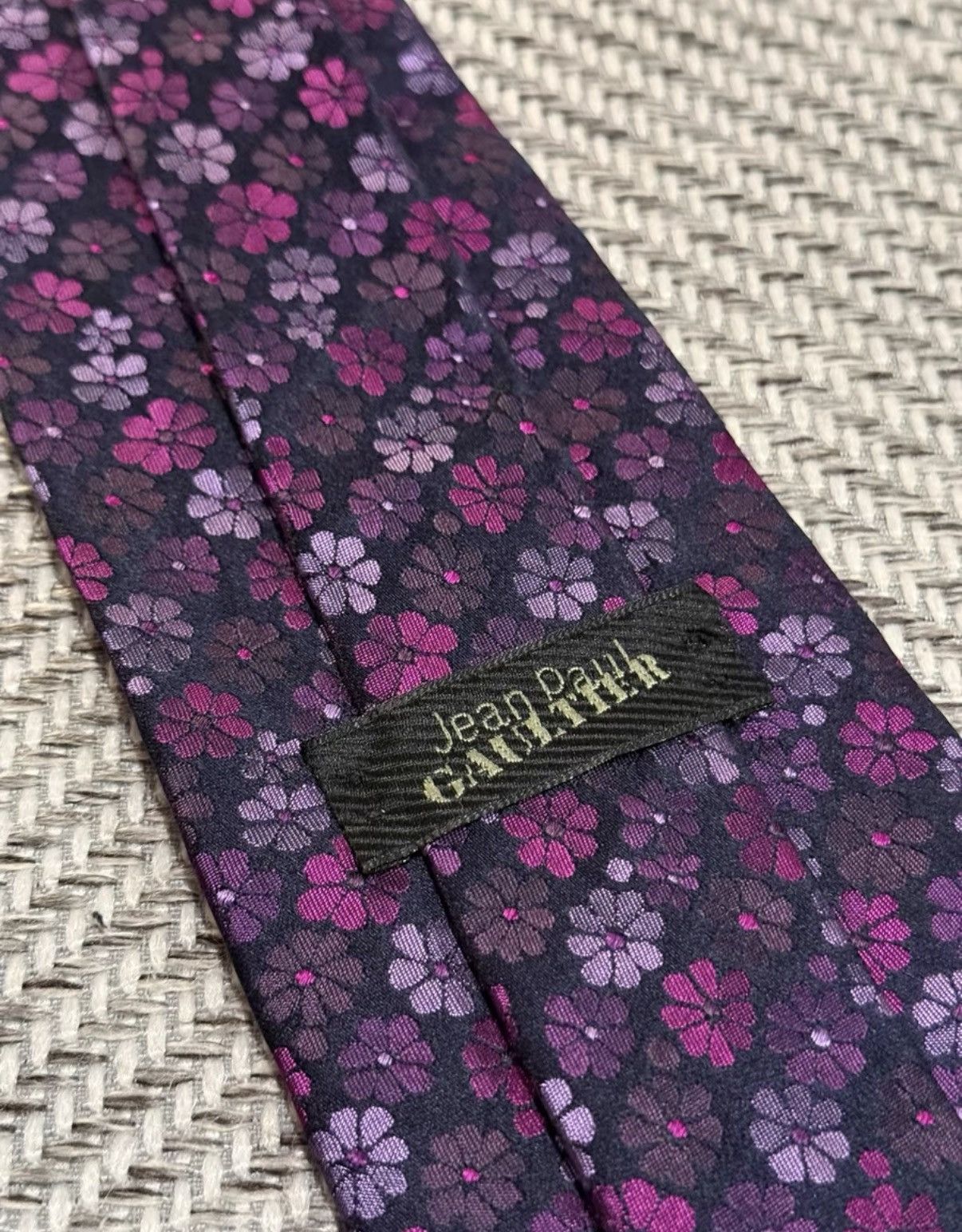 Jean Paul Gaultier Jean Paul Gaultier Purple Floral All-Over Tie K24 Size ONE SIZE - 5 Thumbnail