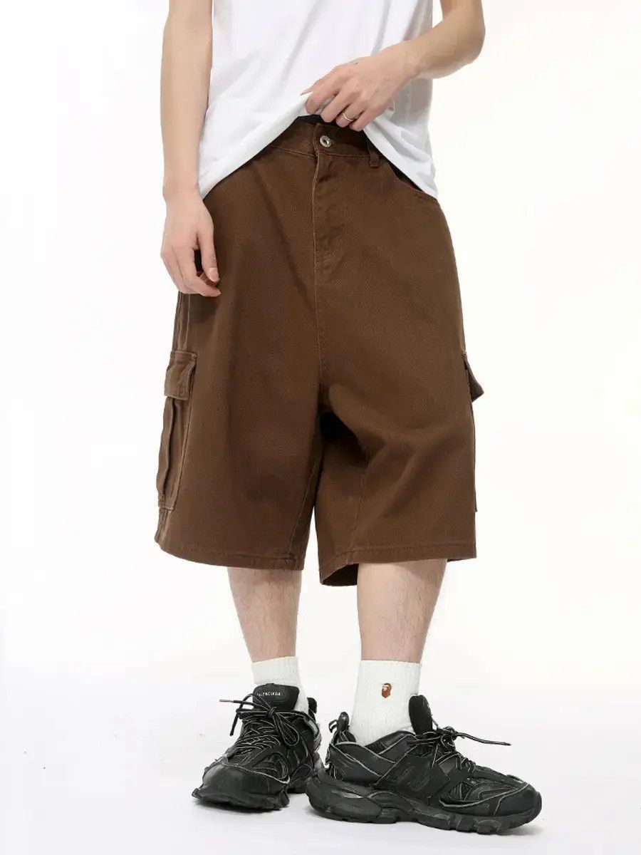 Japanese Brand Retro loose straight denim shorts Size US 32 / EU 48 - 4 Thumbnail