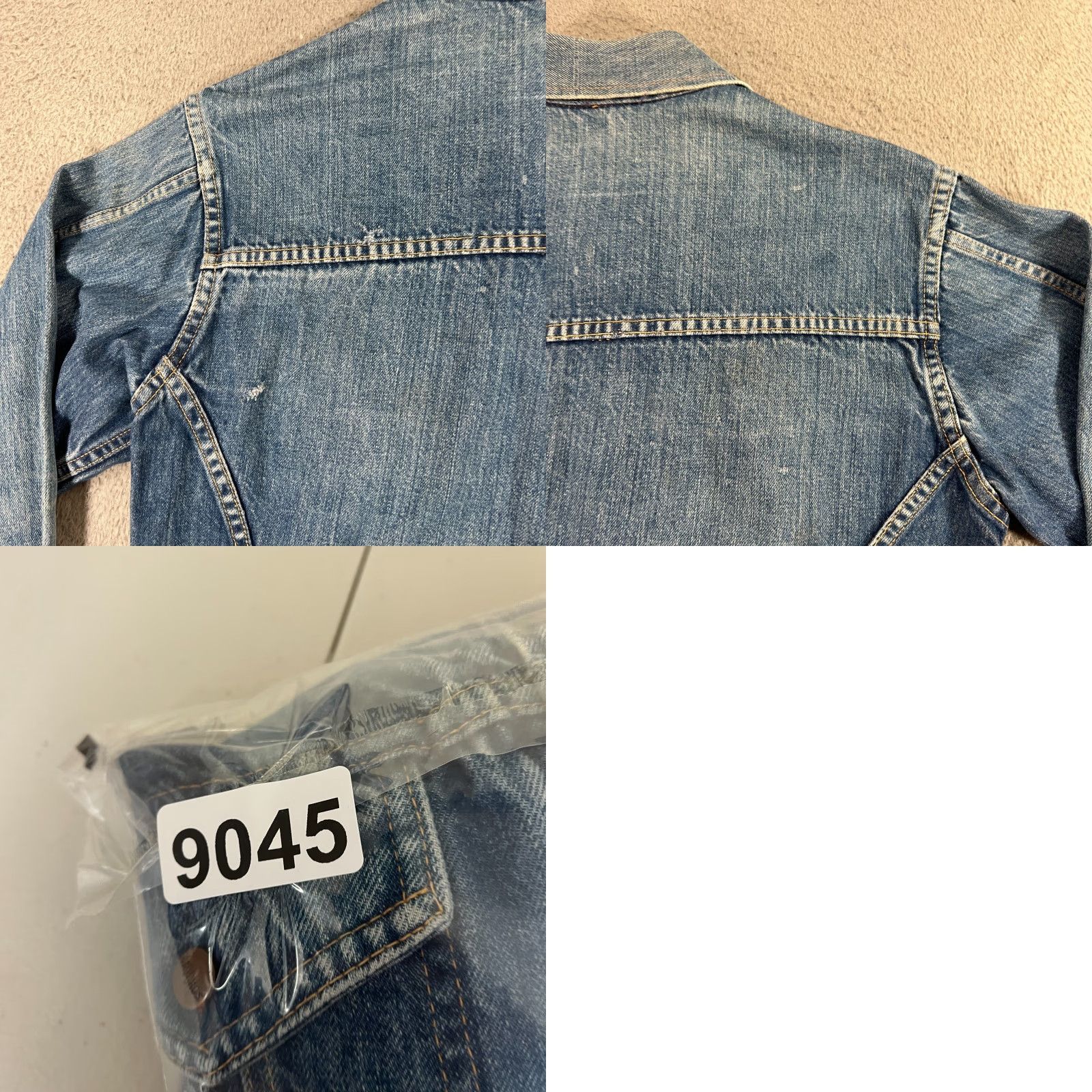 Denime VINTAGE Gauchos Denim Jacket Small Cropped Snap Up Light Wash USA Bomber Jacket Unisex Adults Blue Denim Chuck USA Size US S / EU 44-46 / 1 - 10 Thumbnail