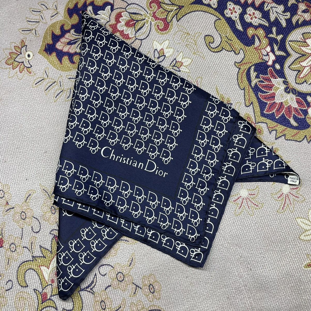 Christian Dior Monsieur Christian Dior Monogram Silk Scarf Size ONE SIZE - 3 Thumbnail