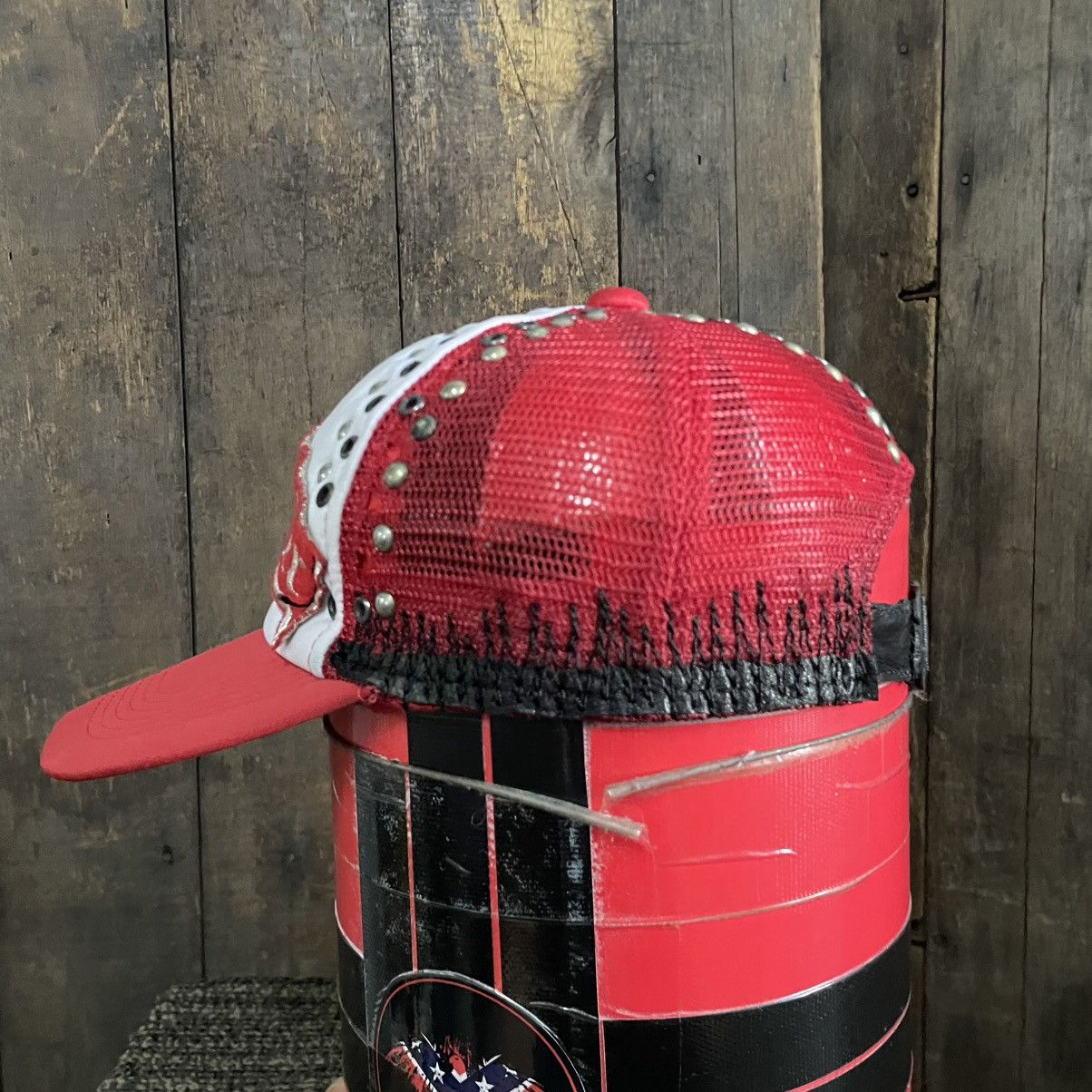 Yasuyuki Ishii Vintage Yasuyuki Ishii Studded Distress Trucker Cap Size ONE SIZE - 7 Thumbnail