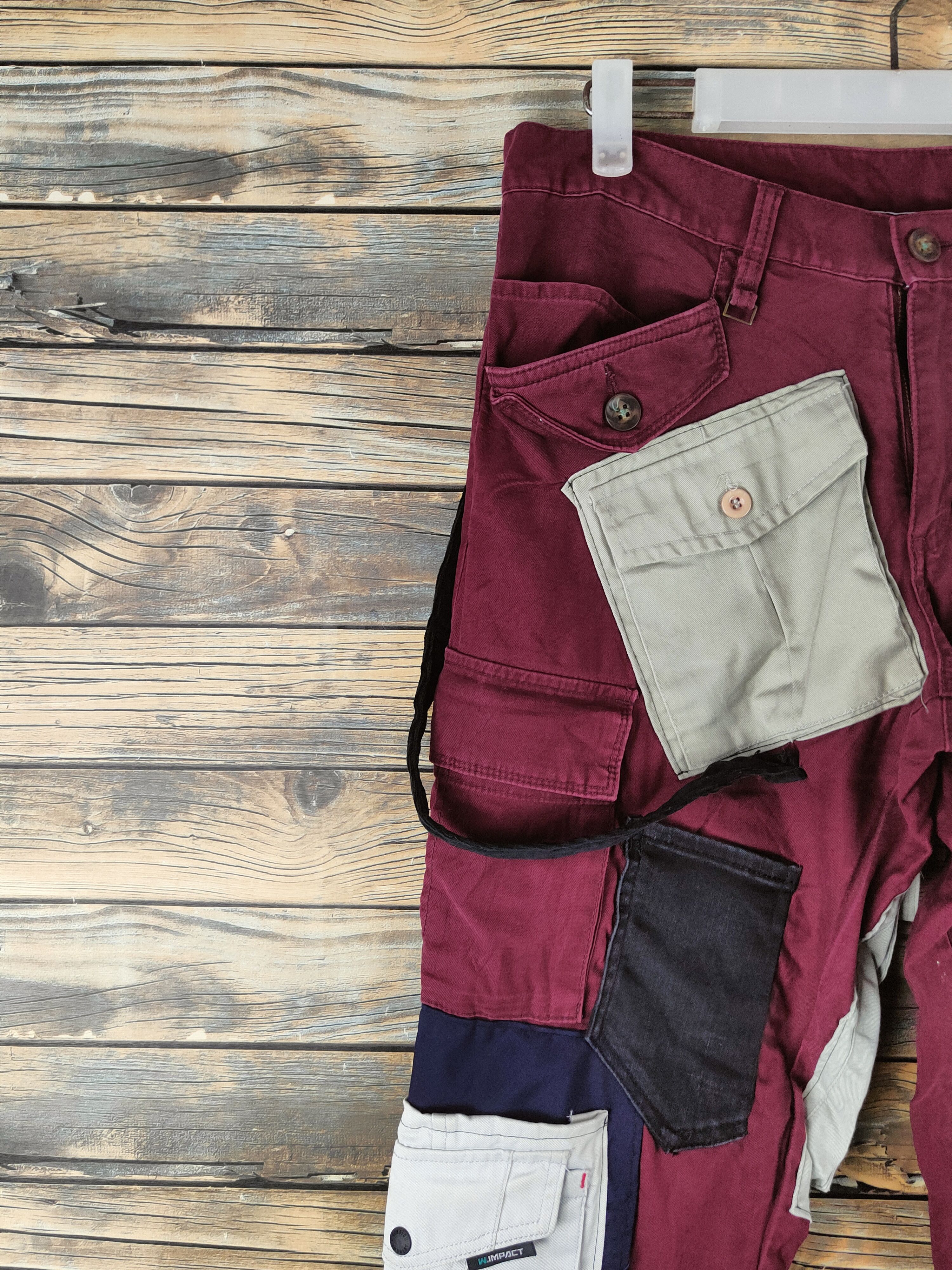 Japanese Brand DL Here's Street Purple Multipocket Cargo Pants #46-402 Size US 32 / EU 48 - 3 Thumbnail