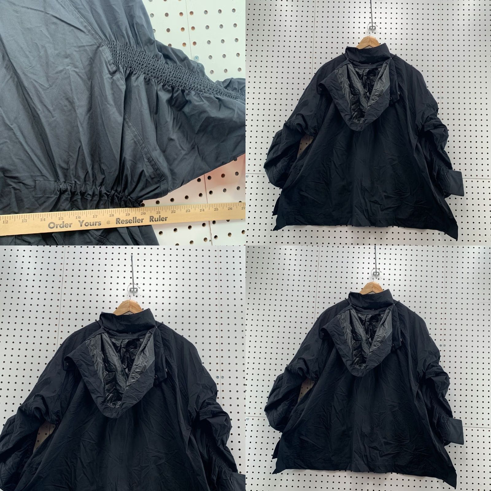 Fabletics FABLETICS PARACHUTE JACKET WOMENS SMALL Black NYLON HOODED WEATHER PROOF Size S / US 4 / IT 40 - 9 Thumbnail