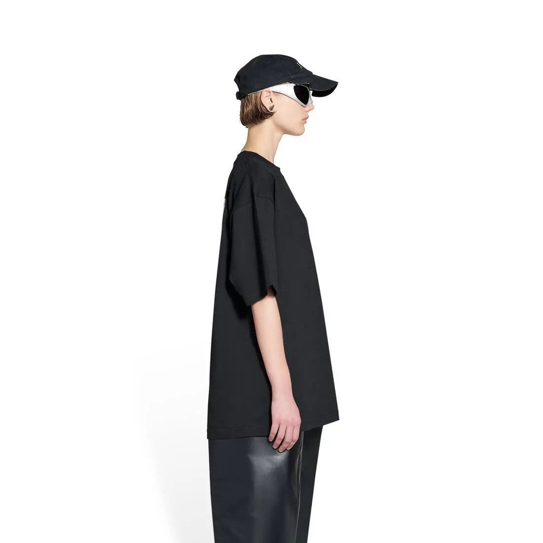 Balenciaga o1la1rc1a0625 Gaffer T-Shirt Large Fit in Black Size XXS / US 00 / IT 34 - 3 Thumbnail