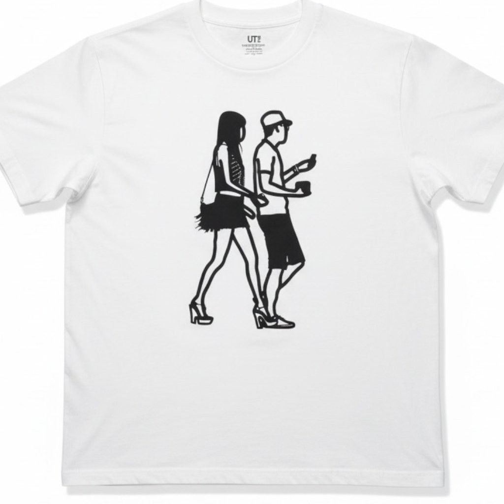 Uniqlo Uniqlo x Julian Opie White & Black People Print T-Shirt S Size US S / EU 44-46 / 1 - 1 Thumbnail