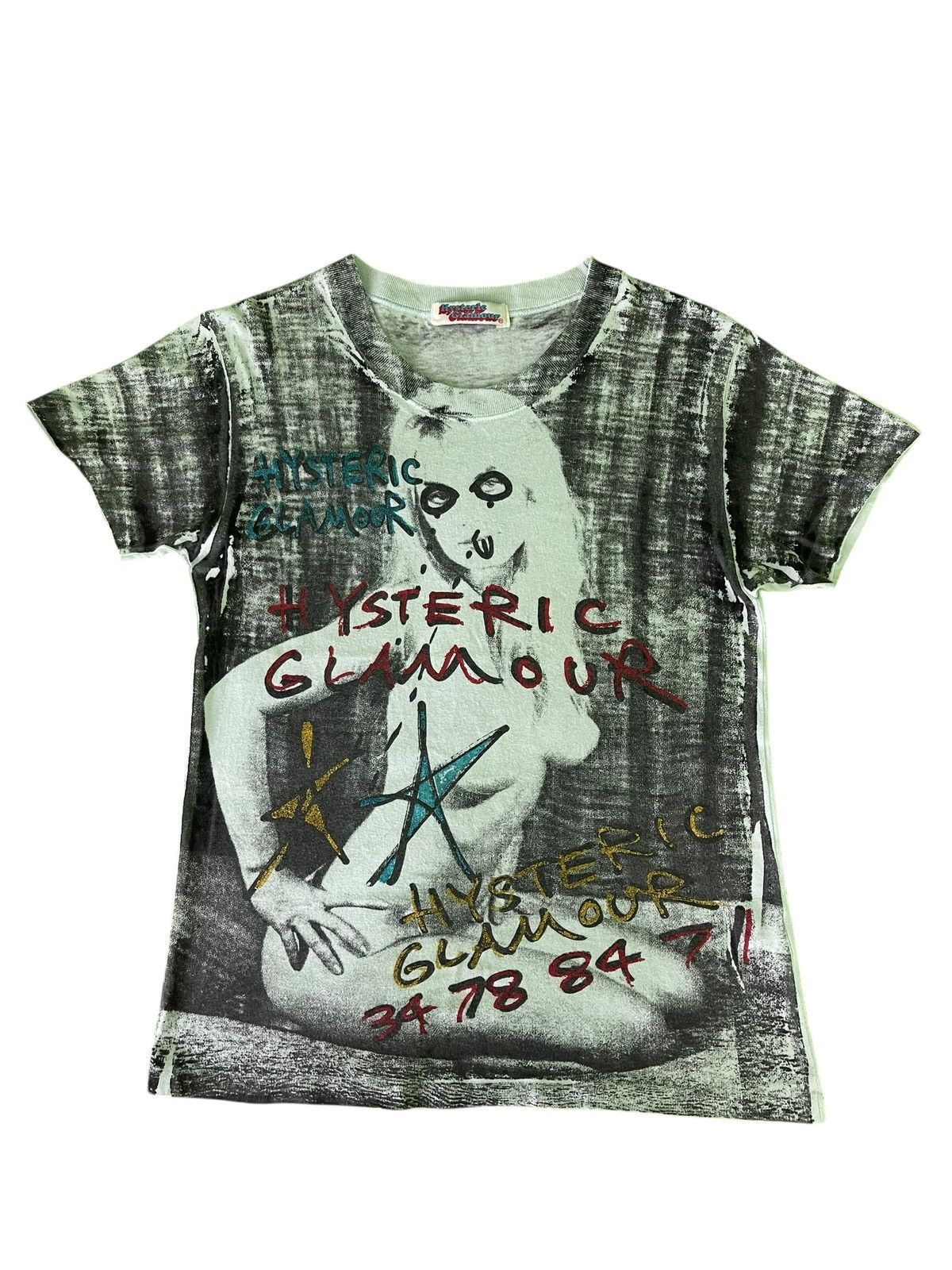 Hysteric Glamour Thrashed Vintage 90's Hysteric Glamour AOP Photoprint Tee Size ONE SIZE - 1 Thumbnail