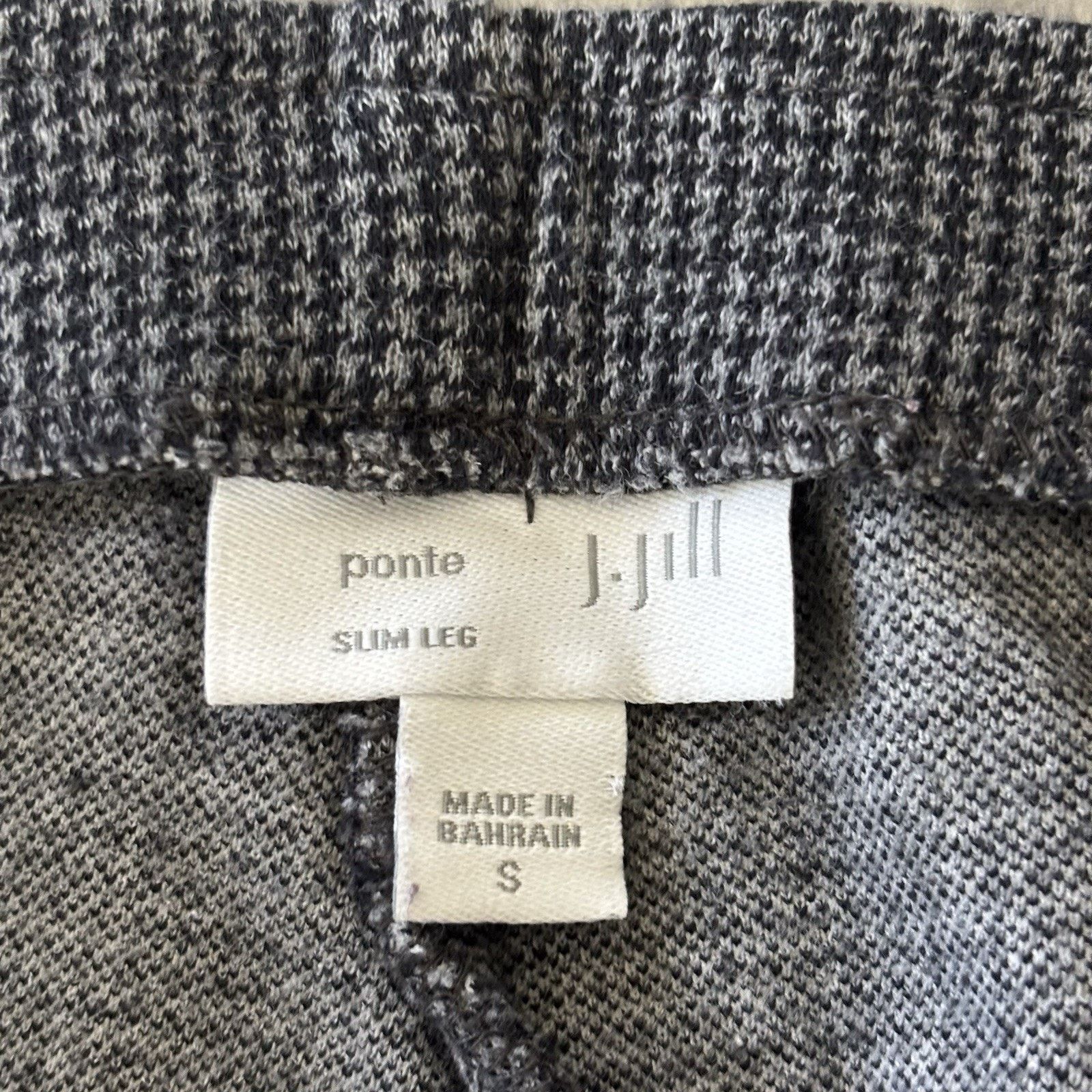 J. Jill J. Jill Pants Black Plaid Houndstooth Ponte Slim Leg Small Size 29" - 4 Thumbnail