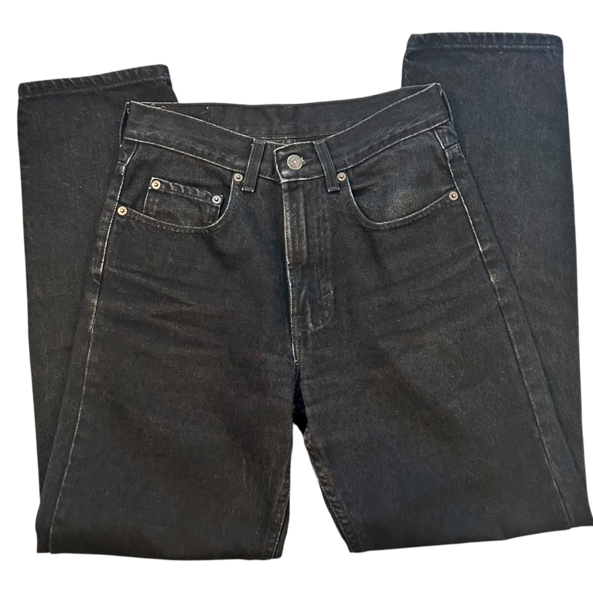Gap Vintage Gap Black Denim Straight Leg Relaxed 90's Jeans Size US 29 - 3 Thumbnail