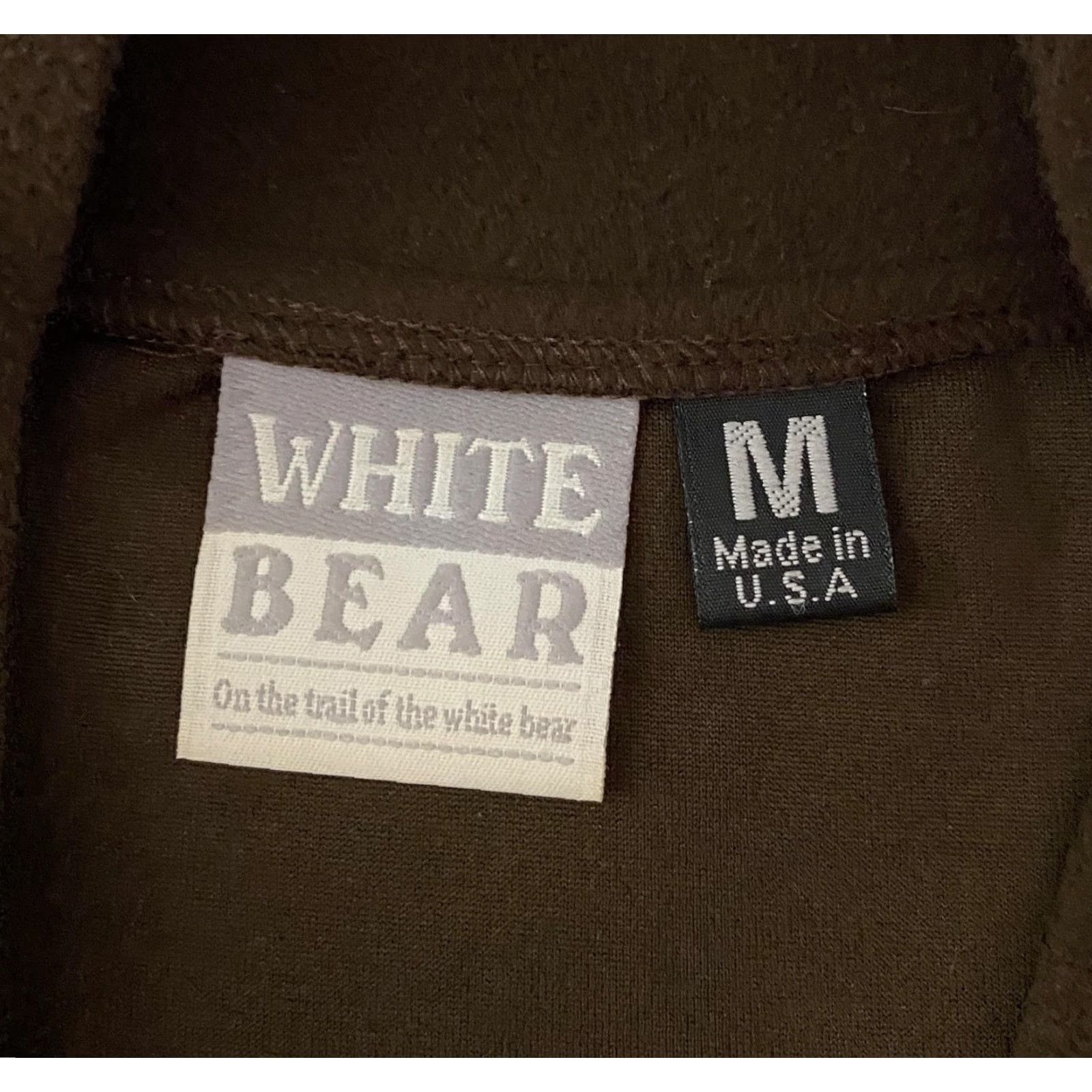 Vintage VINTAGE White Bear Steamboat Pullover Mens Medium Brown Embroidered Ski Fleece USA Drawstring Size US M / EU 48-50 / 2 - 4 Thumbnail