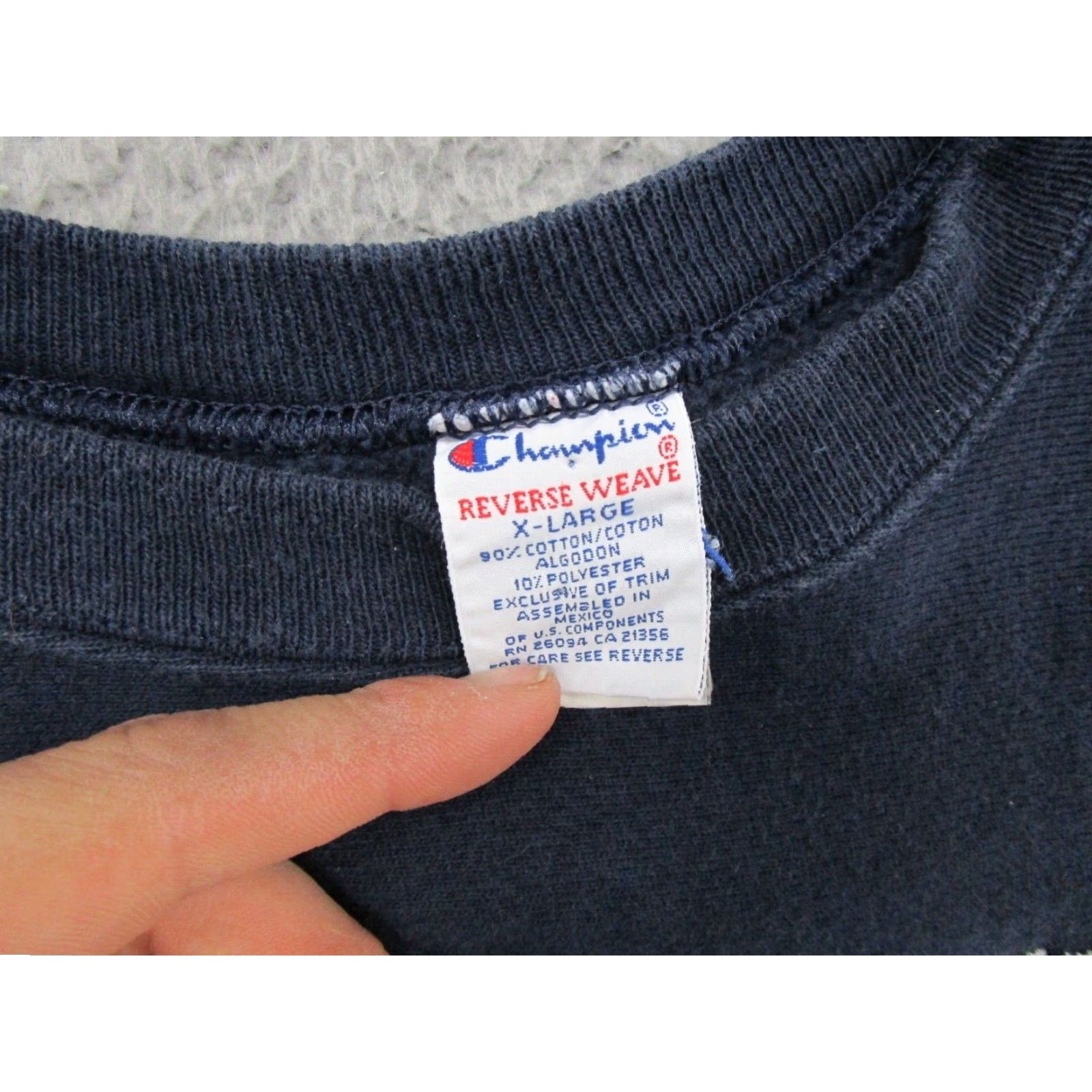 Champion VINTAGE Champion Reverse Weave Dickinson State Blue Hawks Sweatshirt XL Men Blue Pullover Sports Reversible Size US XL / EU 56 / 4 - 3 Thumbnail