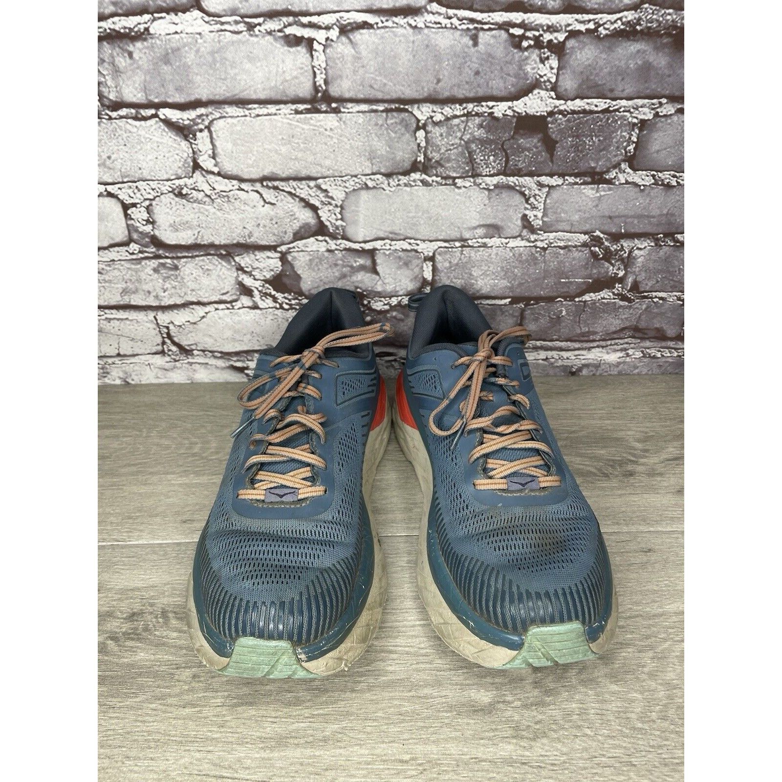 Hoka Hoka One One Bondi 7 110518 RTOS Blue Synthetic Running Shoe Size US 10.5 / EU 43-44 - 14 Thumbnail