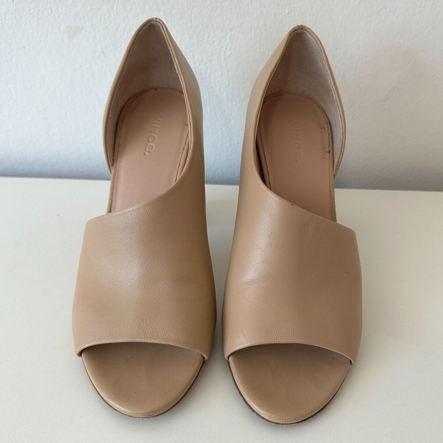 Vince VINCE Percey Taupe Leather Open Toe Jute Wrapped Heels 8.5 Size US 8.5 / IT 38.5 - 1 Thumbnail