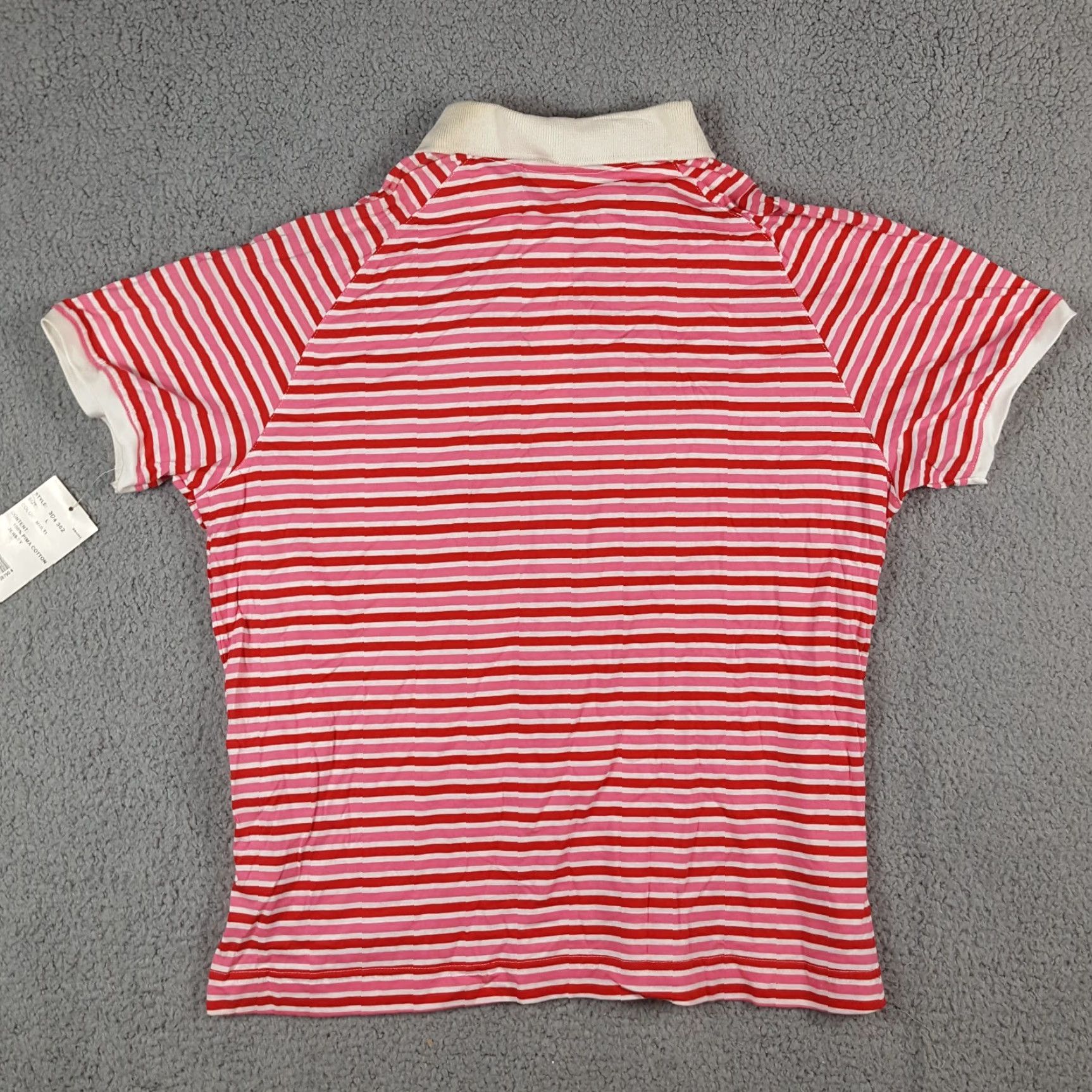 Vintage VINTAGE Tail Women's Polo Shirt Short Sleeve Athletic Casual Preppy 90s Y2K Pink Red Stripe Cotton Formal Women's L Size L / US 10 / IT 46 - 6 Thumbnail