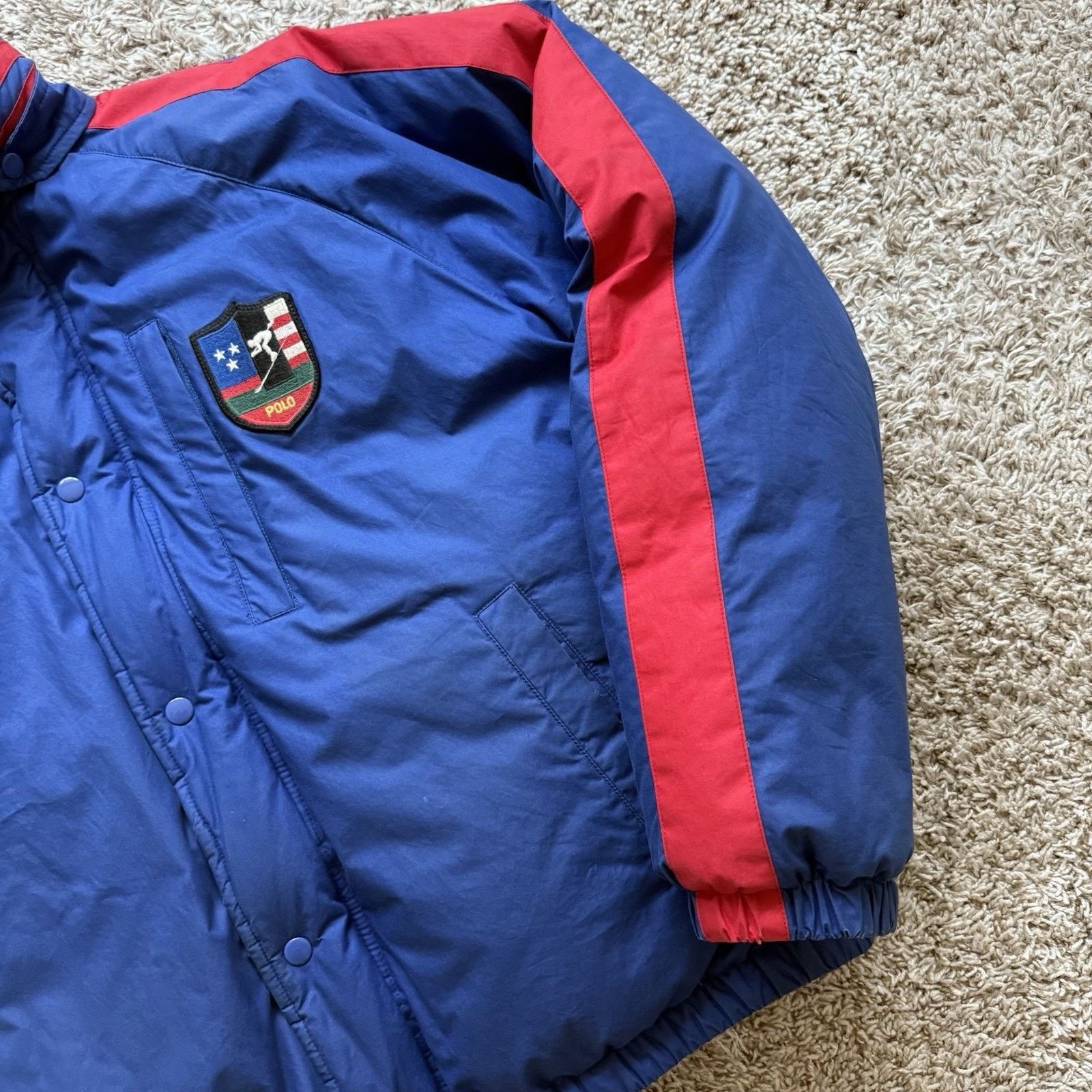 Polo Ralph Lauren × Ralph Lauren × Vintage Polo Ralph Lauren Blue Jacket Puffer Suicide Skier Downhill Size US L / EU 52-54 / 3 - 7 Thumbnail