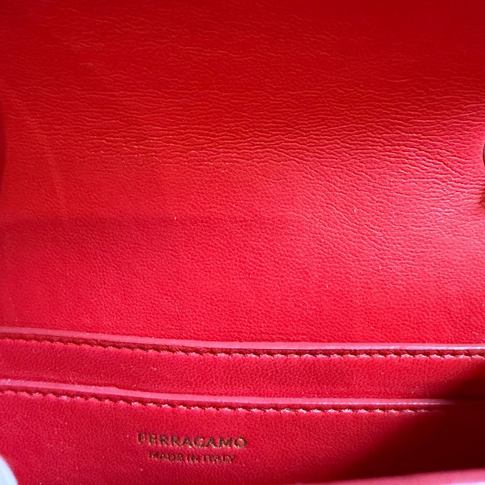 Salvatore Ferragamo Ferragamo Gancini Mini Leather Shoulder Bag, Red Size ONE SIZE - 11 Thumbnail
