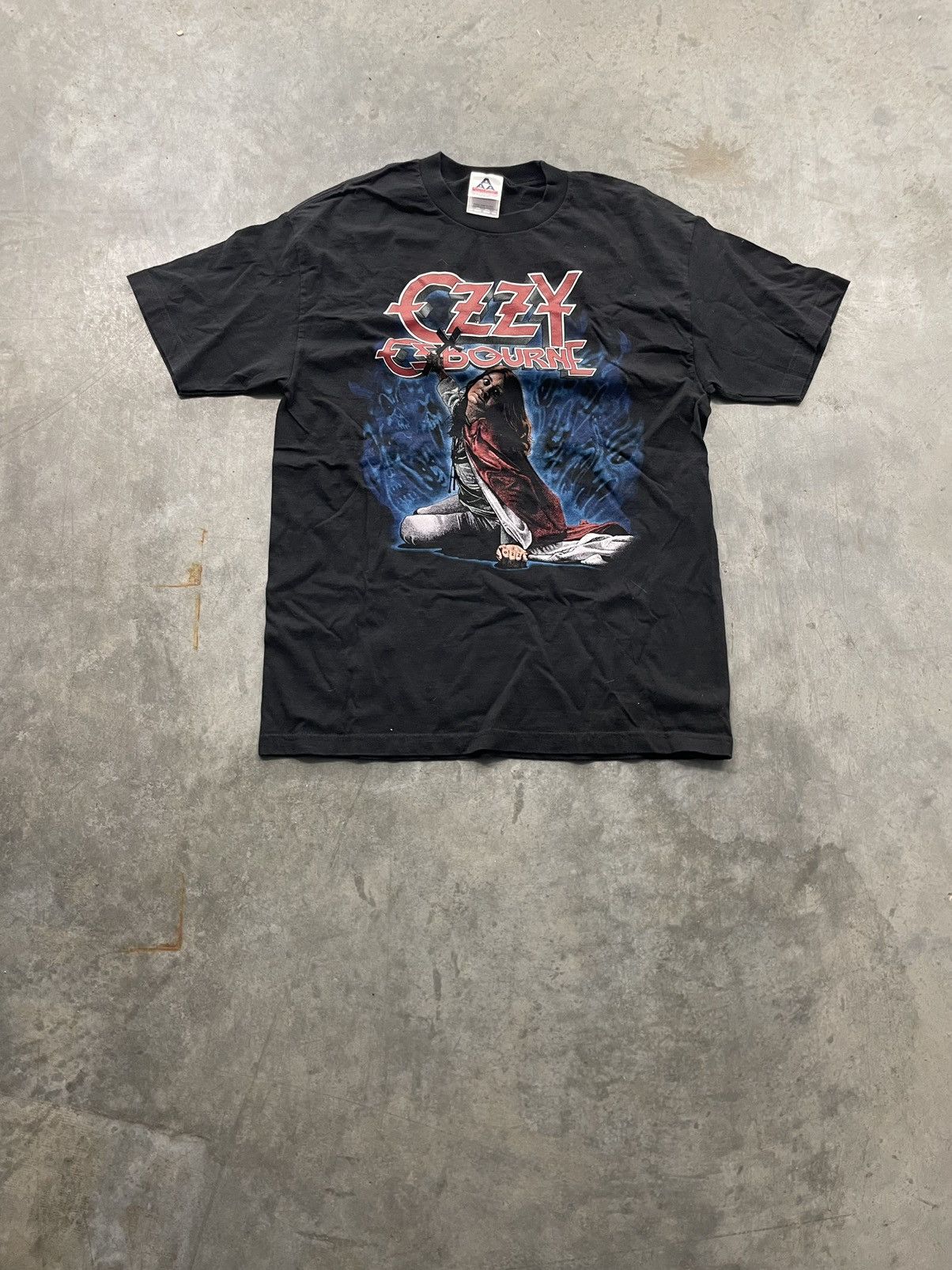 image of Vintage Ozzy Ozbourne Blizzard Of Ozz T Shirt in Black, Men's (Size Large)