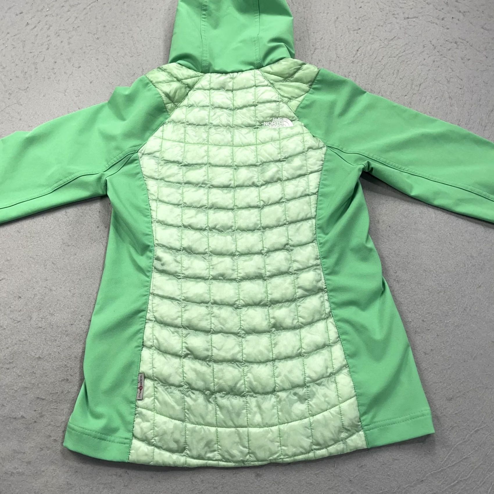 The North Face VINTAGE The North Face Jacket Womens XS Green ThermoBall Hooded Puffer Insulated Hybrid Size XS / US 0-2 / IT 36-38 - 6 Thumbnail