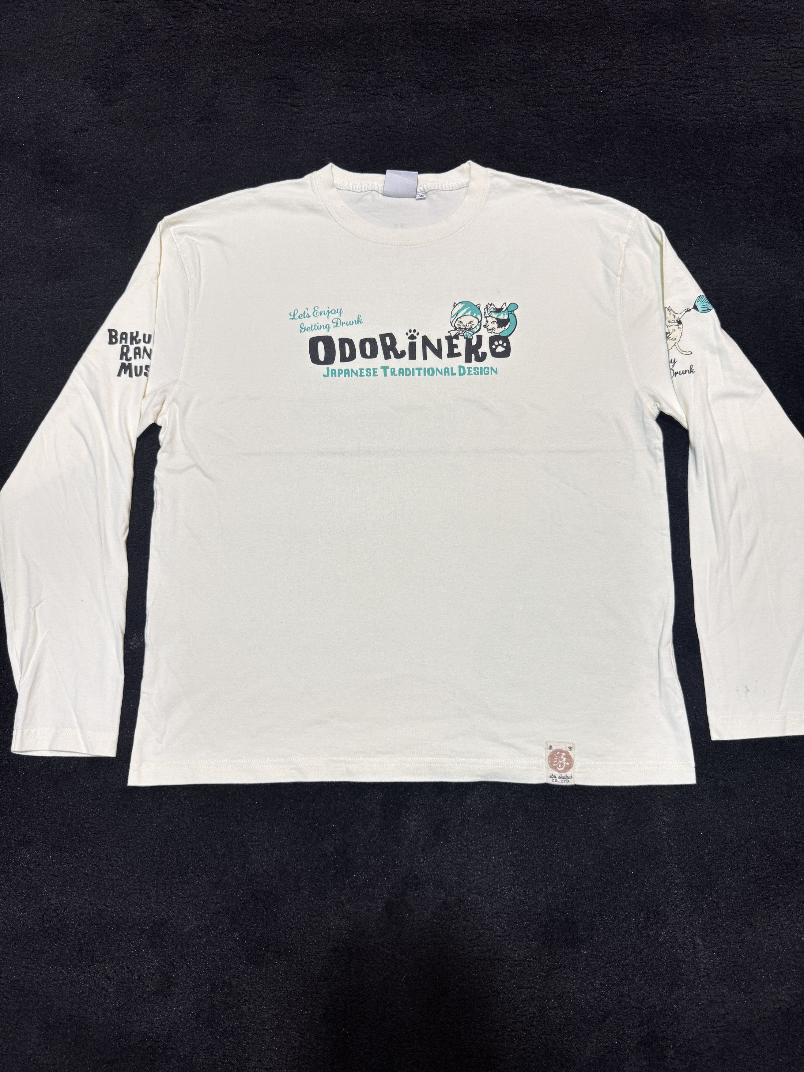 Tedman Japanese Brand Tedman Odorineki Cat Sukajan T shirt Size US L / EU 52-54 / 3 - 1 Thumbnail