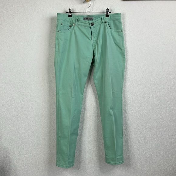 Etro Etro Ponyhair Tag Cotton Mint Branded Leather Straight Leg D Size US 36 / EU 52 - 2 Thumbnail