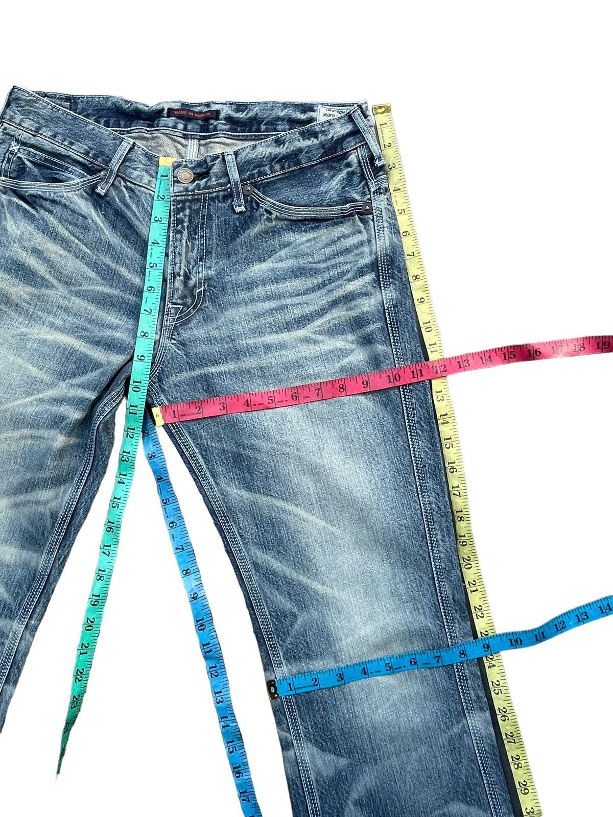 Japanese Brand × Vintage Vintage Blue Way Flare Faded Denim Size US 33 - 13 Thumbnail