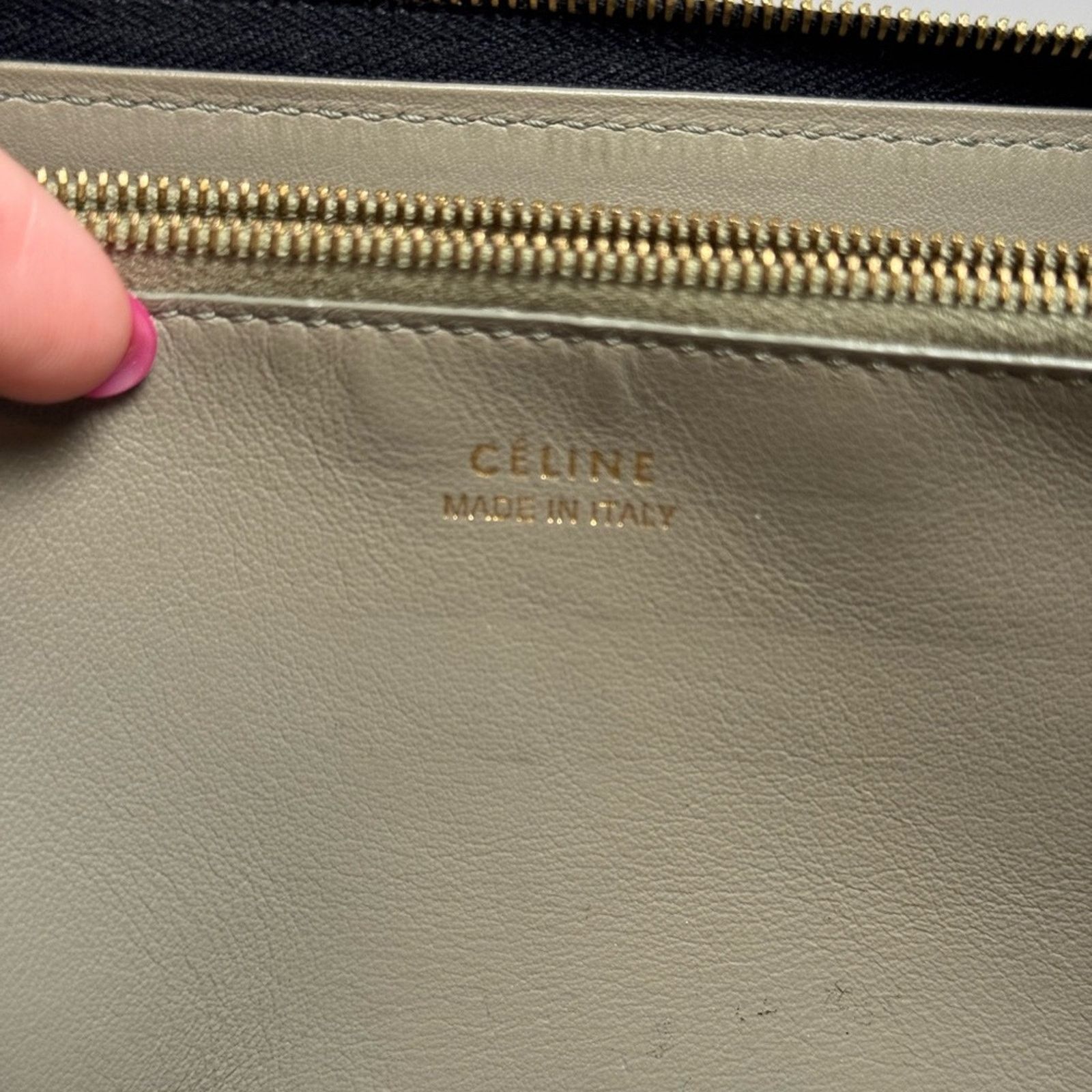 Celine Céline Continental Black Pebbled Leather Zip Wallet Italian Size ONE SIZE - 7 Thumbnail