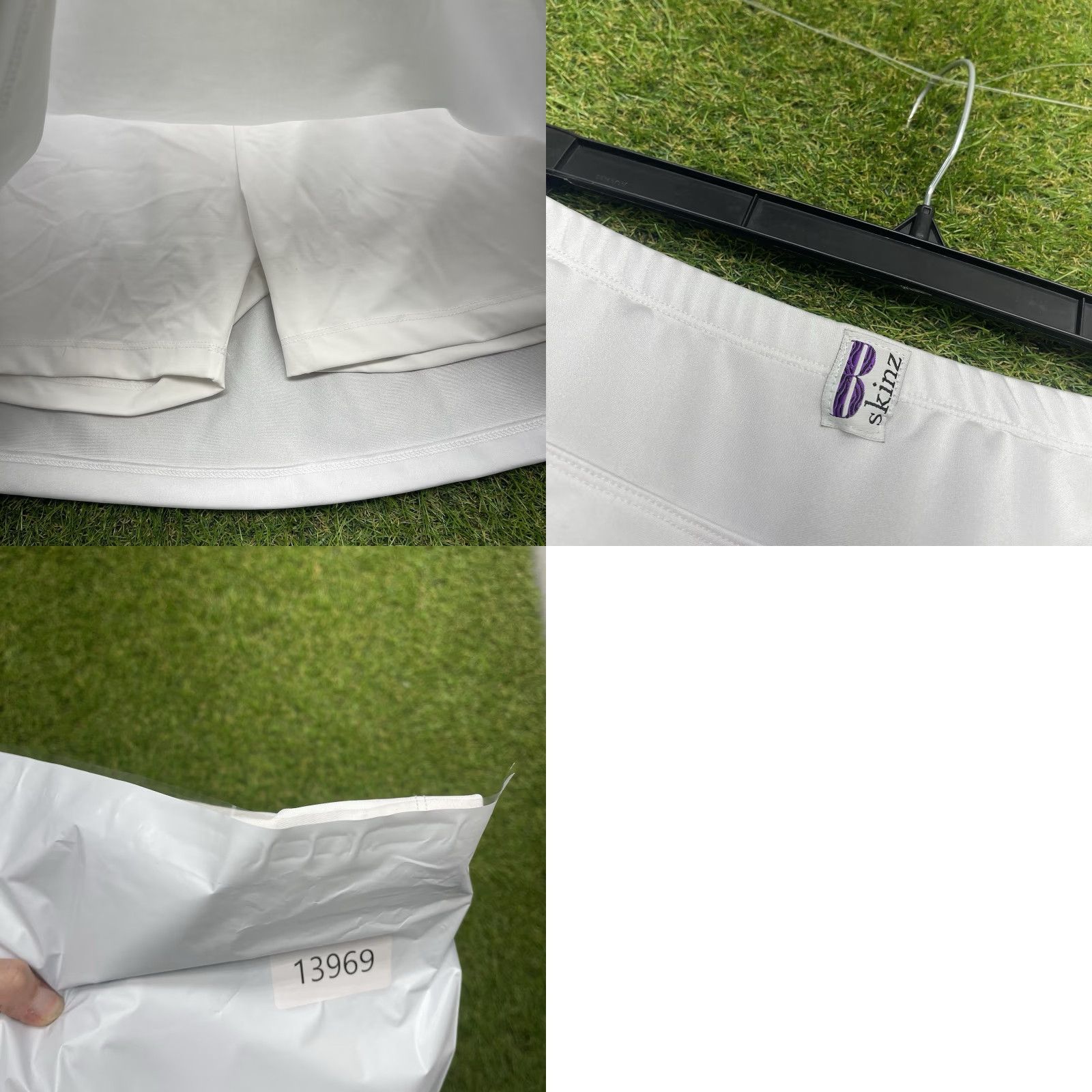Vintage Diamond Skort Womens M White Athletic Skirt Tennis Golf Slkirt Size 32" / US 10 / IT 46 - 8 Thumbnail