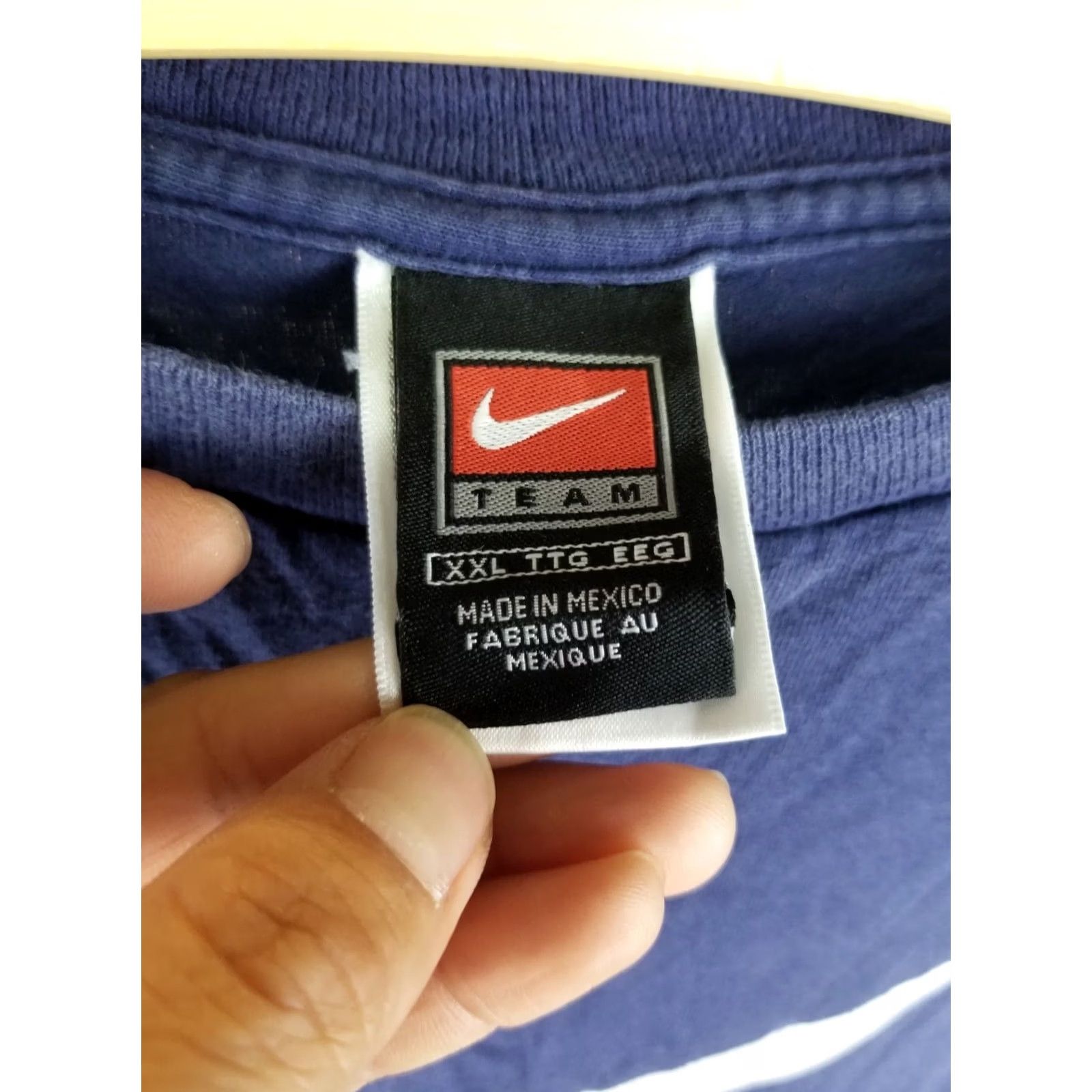 Nike VINTAGE 90' Nike Air Navy Heavy Cotton Boxy T-Shirt XXLARGE Mens Size US XXL / EU 58 / 5 - 5 Thumbnail