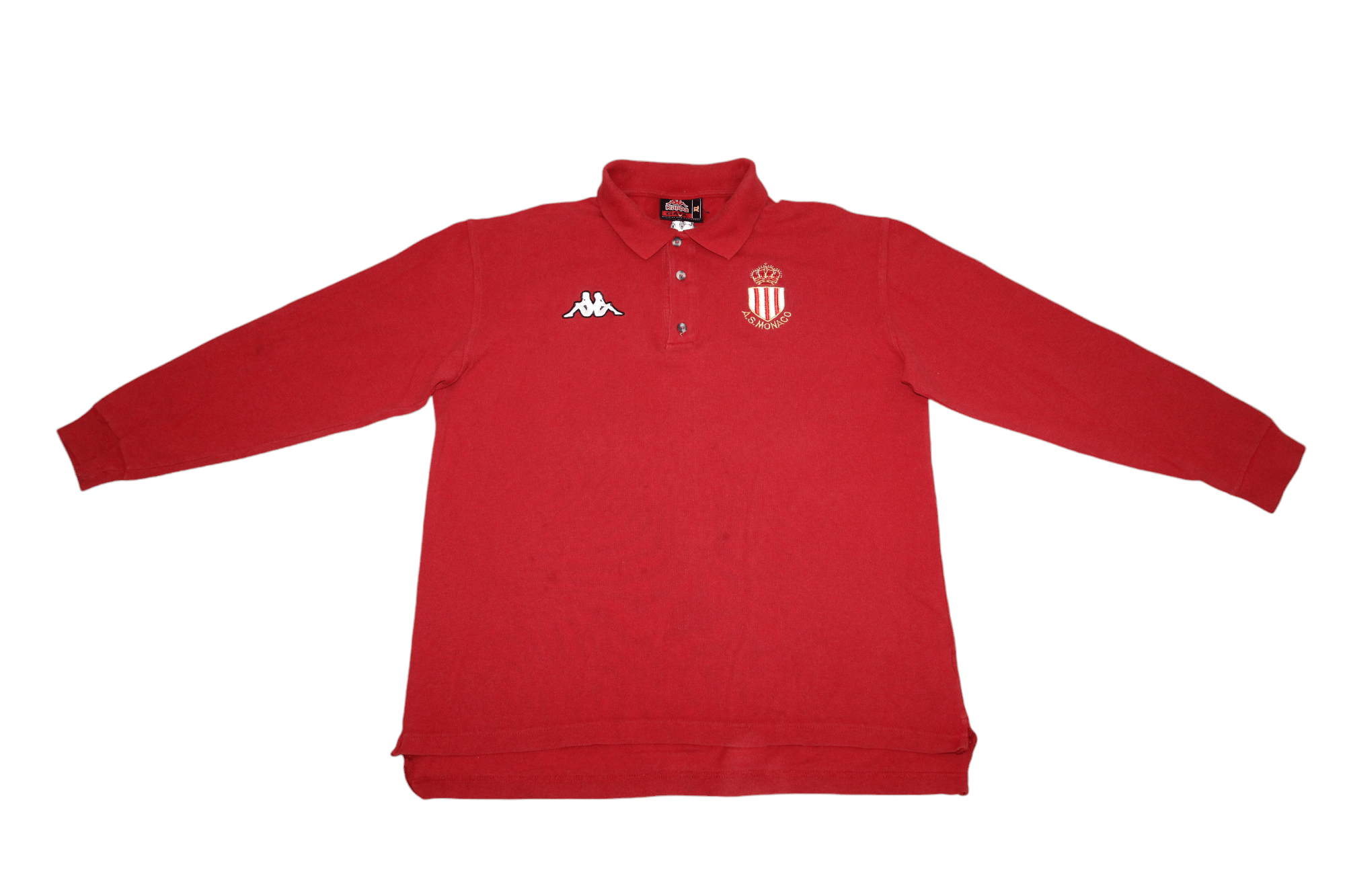 Kappa RARE🔥1999-00 AS Monaco by Kappa GARA L/S Polo Shirt Size US XL / EU 56 / 4 - 4 Thumbnail