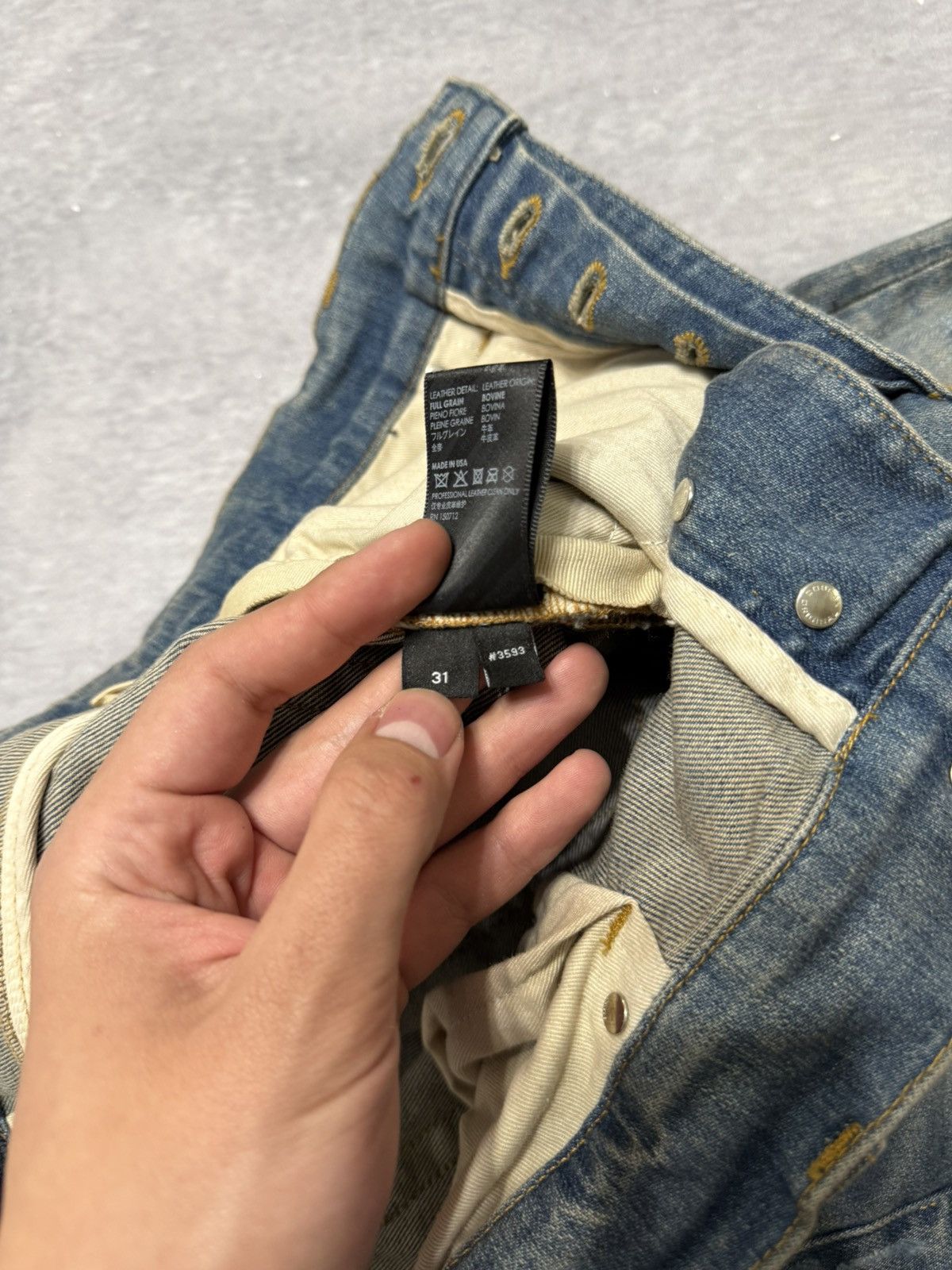 Amiri AMIRI Denim Repair Thrasher Jeans Size US 31 - 11 Thumbnail