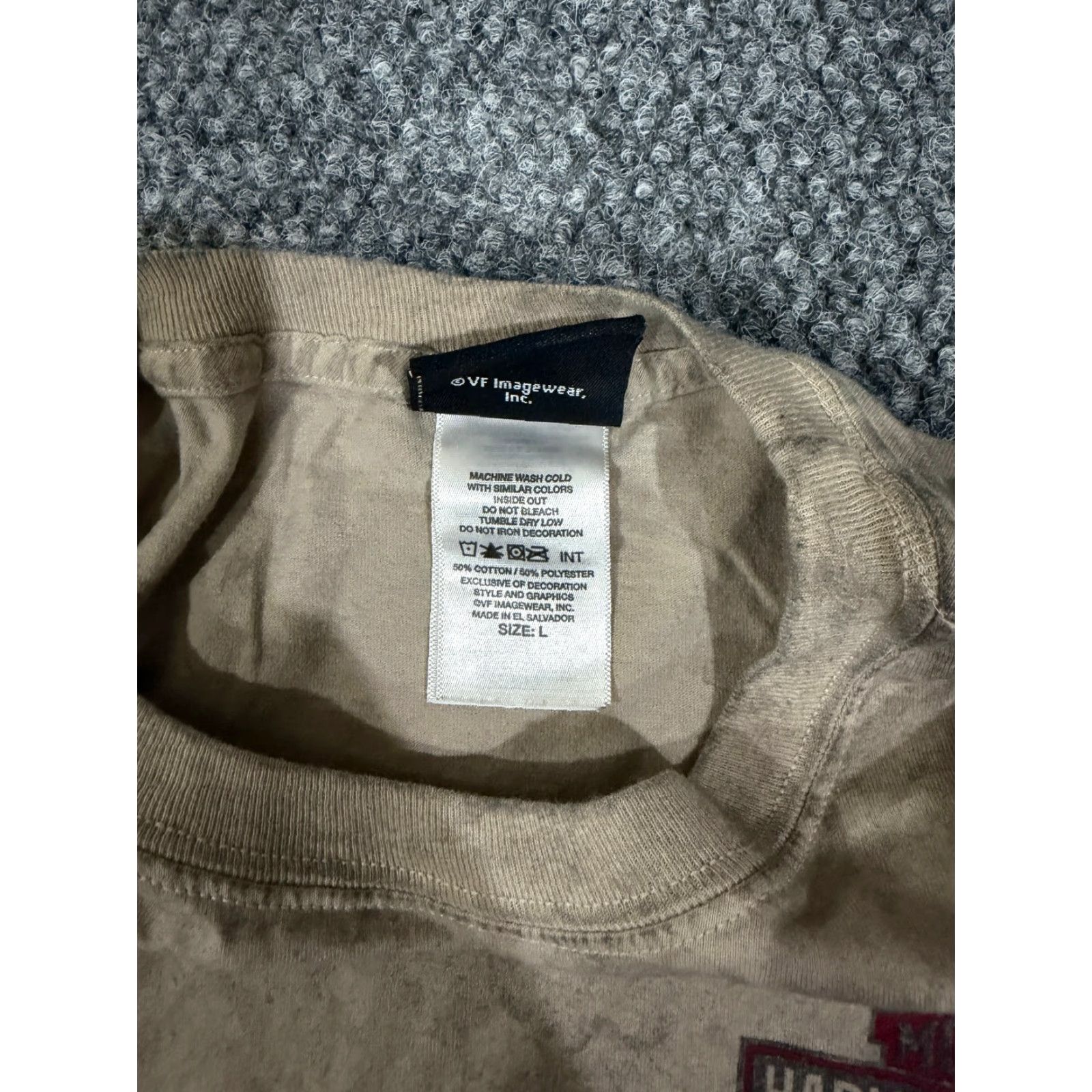Harley Davidson Harley-Davidson T-Shirt Mens Large Tan Beige Graphic Print Motorcycle Biker Rochester NH City Casual Crew Neck Short Sleeve Vintage: No Size US L / EU 52-54 / 3 - 6 Thumbnail