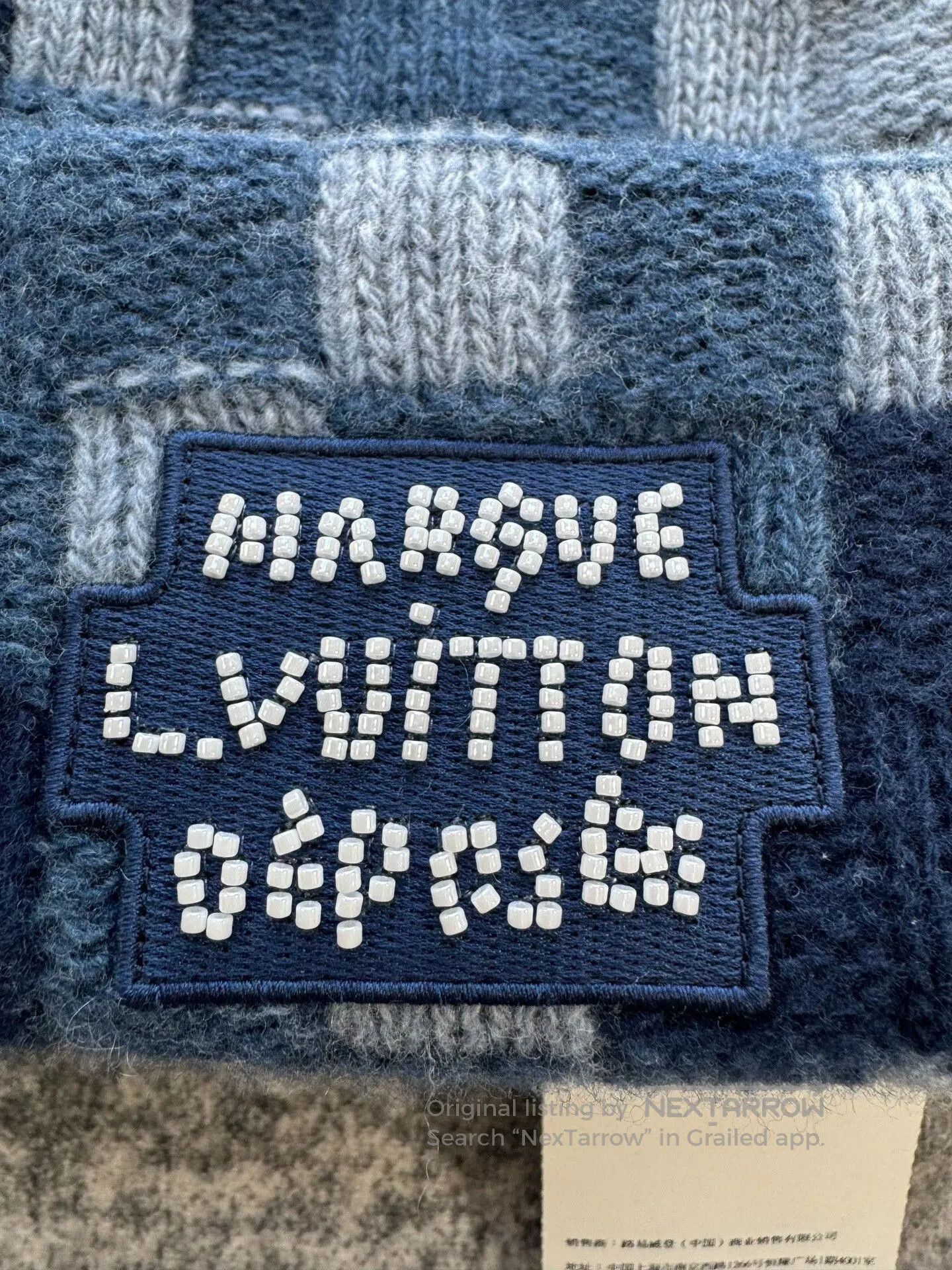 Louis Vuitton louis vuitton blue check wool beanie. Size ONE SIZE - 3 Thumbnail