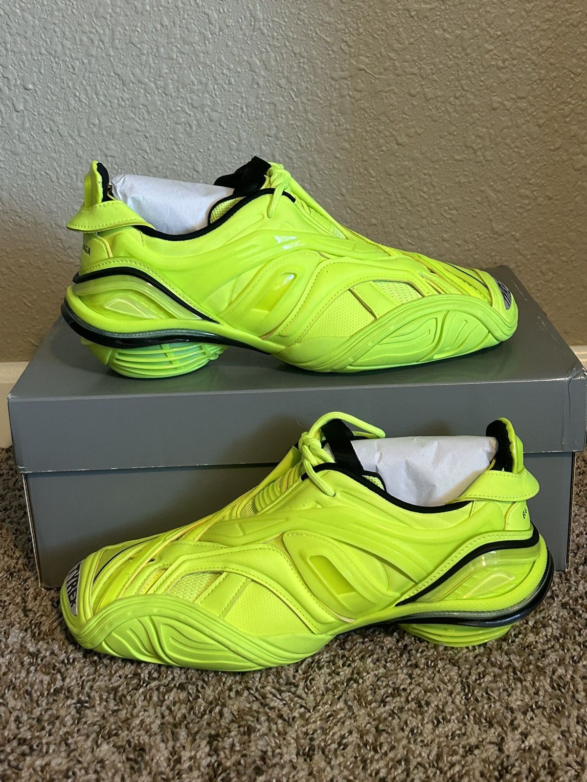 Balenciaga Tyrex Mens Sneakers Neon Yellow US 9 / EU 39 New $1150 SRP shoes men Balenciaga Tyrex Neon Yellow Sneakers | Garmentory main image 4