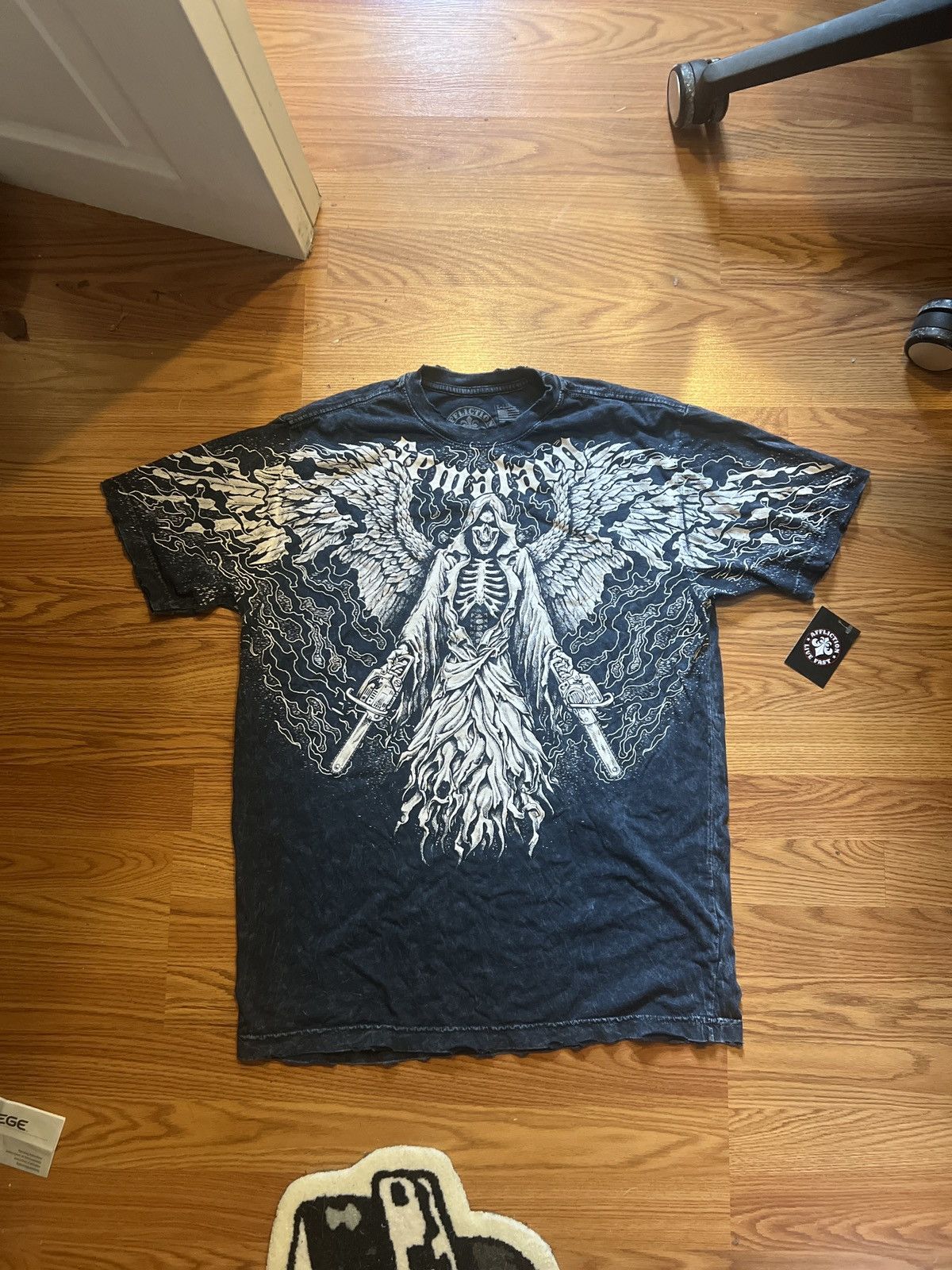 image of Haunted Mound X Affliction Reaper T in Black, Men's (Size XL)