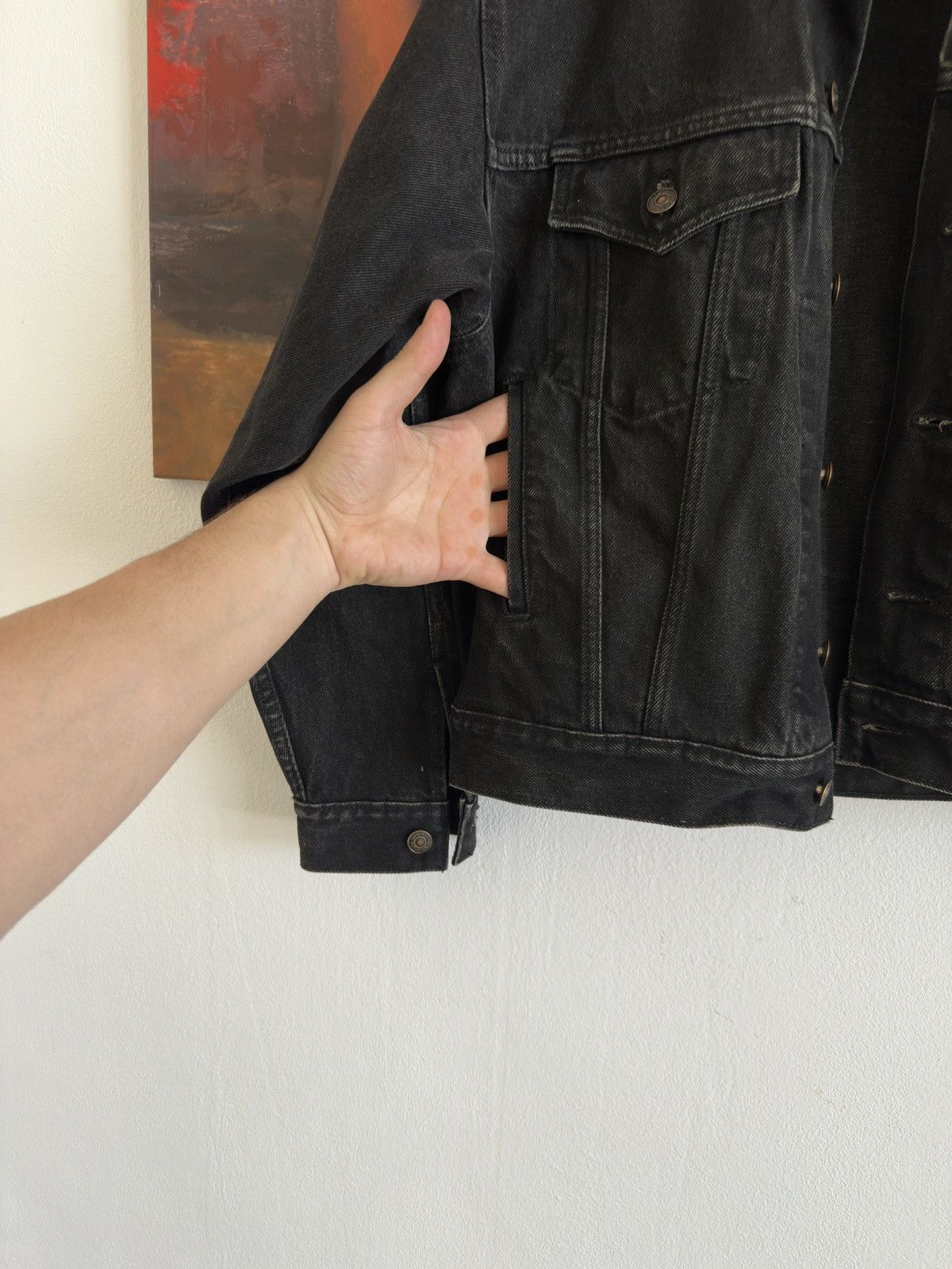 Levi's Vintage Levis Washed Black Denim Jacket Size S Size US S / EU 44-46 / 1 - 5 Thumbnail